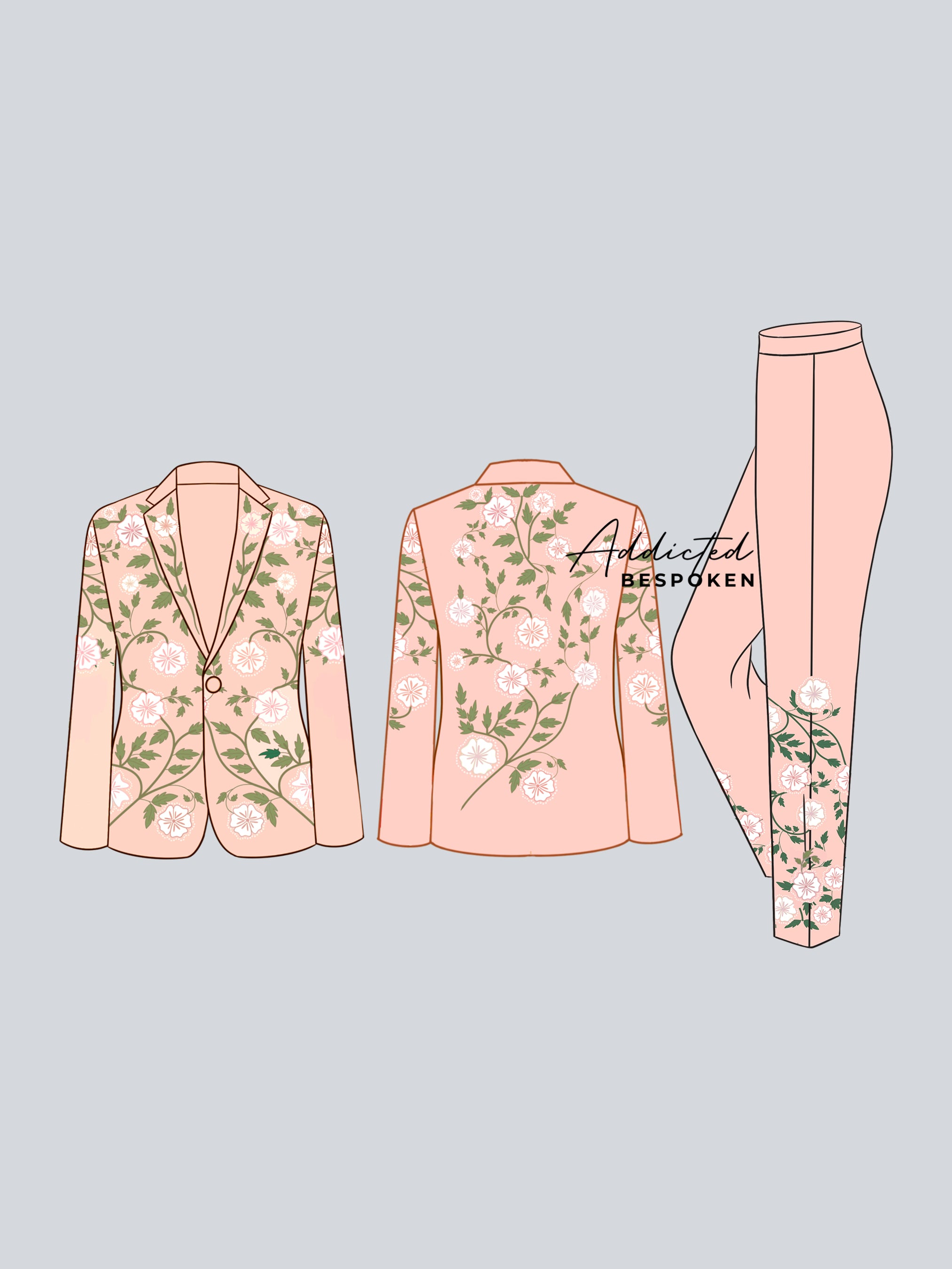Rose Embroidered Cocktail Attire