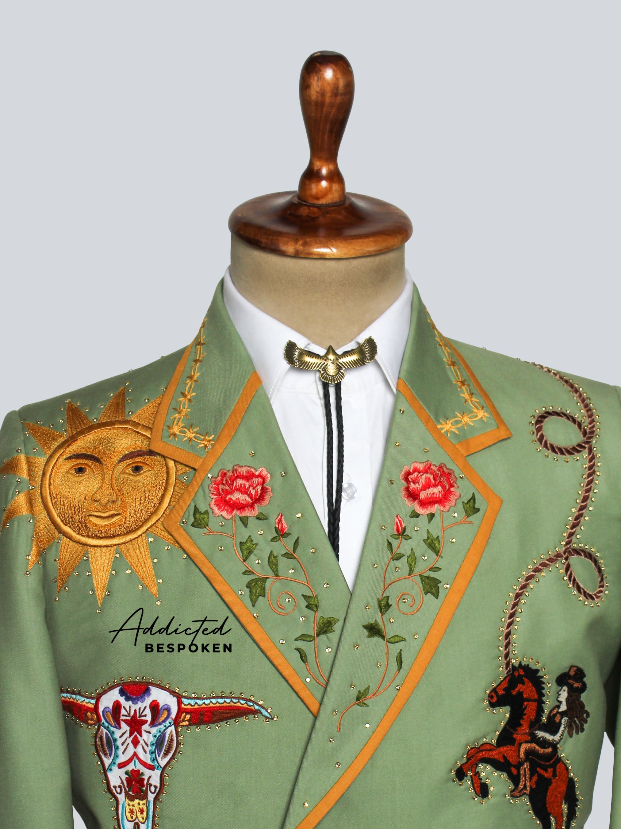 Bold Embroidery Tailored Suit Addicted Bespoken