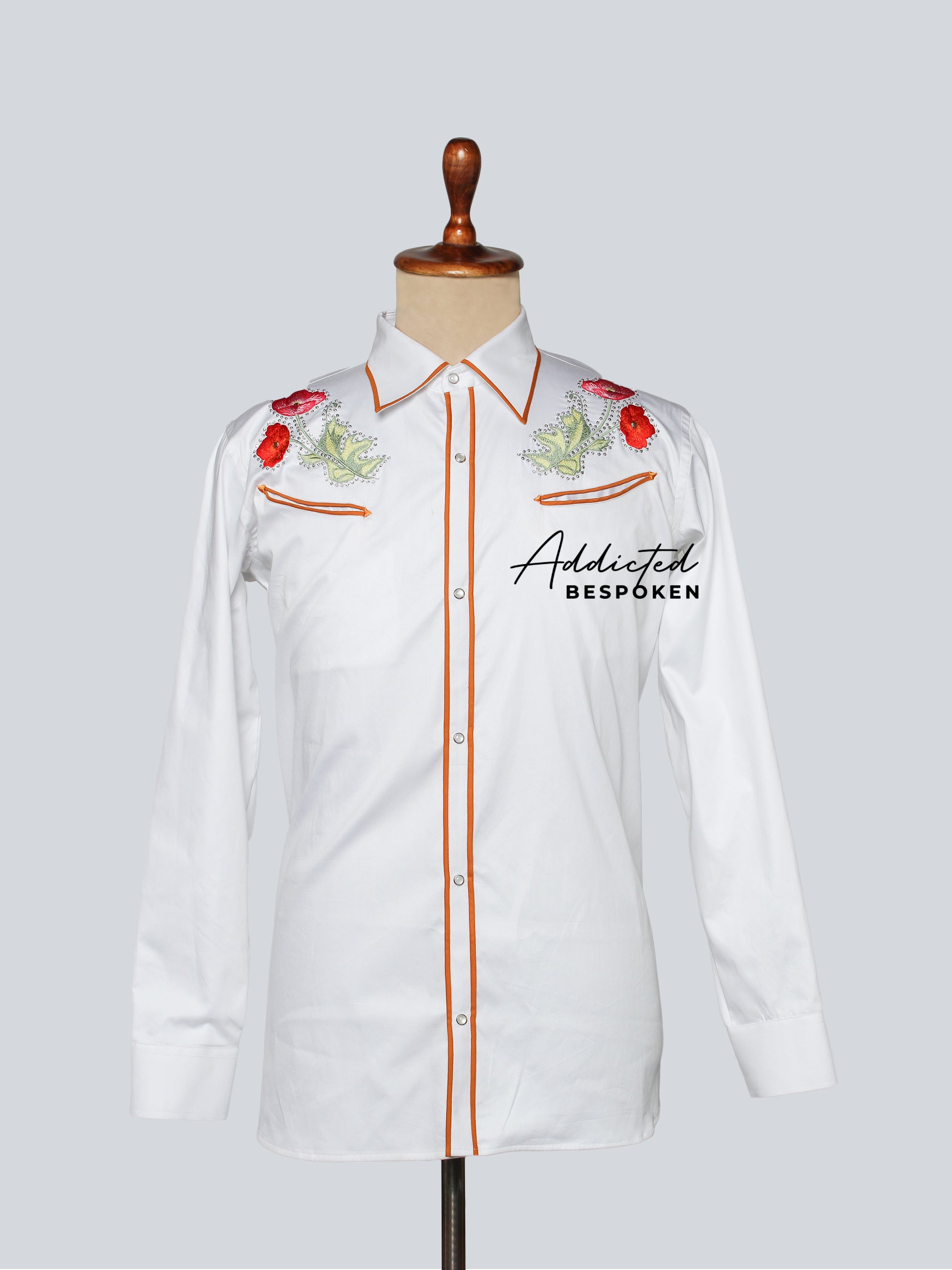 Western Blossom Embroidered Shirt Addicted Bespoken
