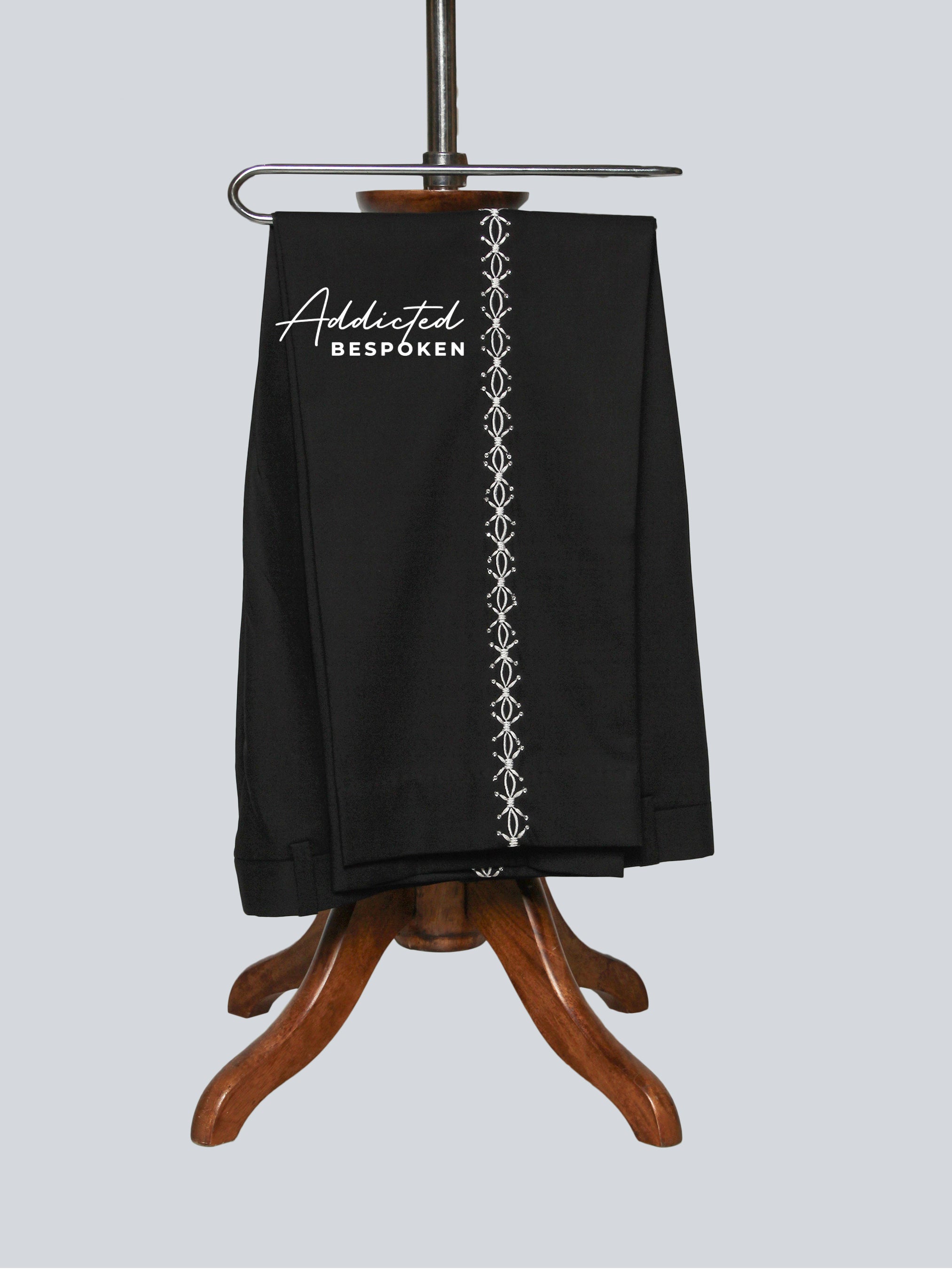 Noir Edge Embroidered Suit Addicted Bespoken