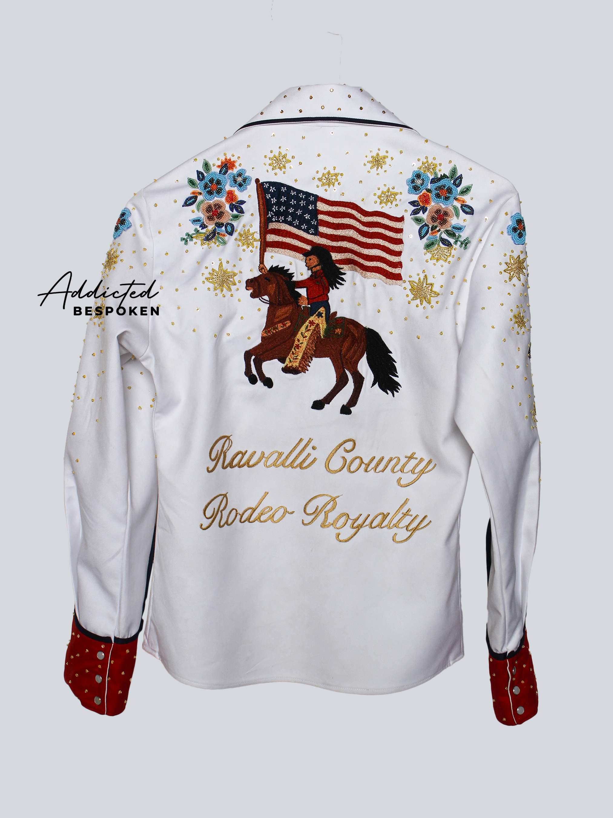 Western Eagle Floral Embroidered Shirt