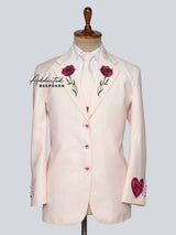 Rose Embroidery Tailored Suit