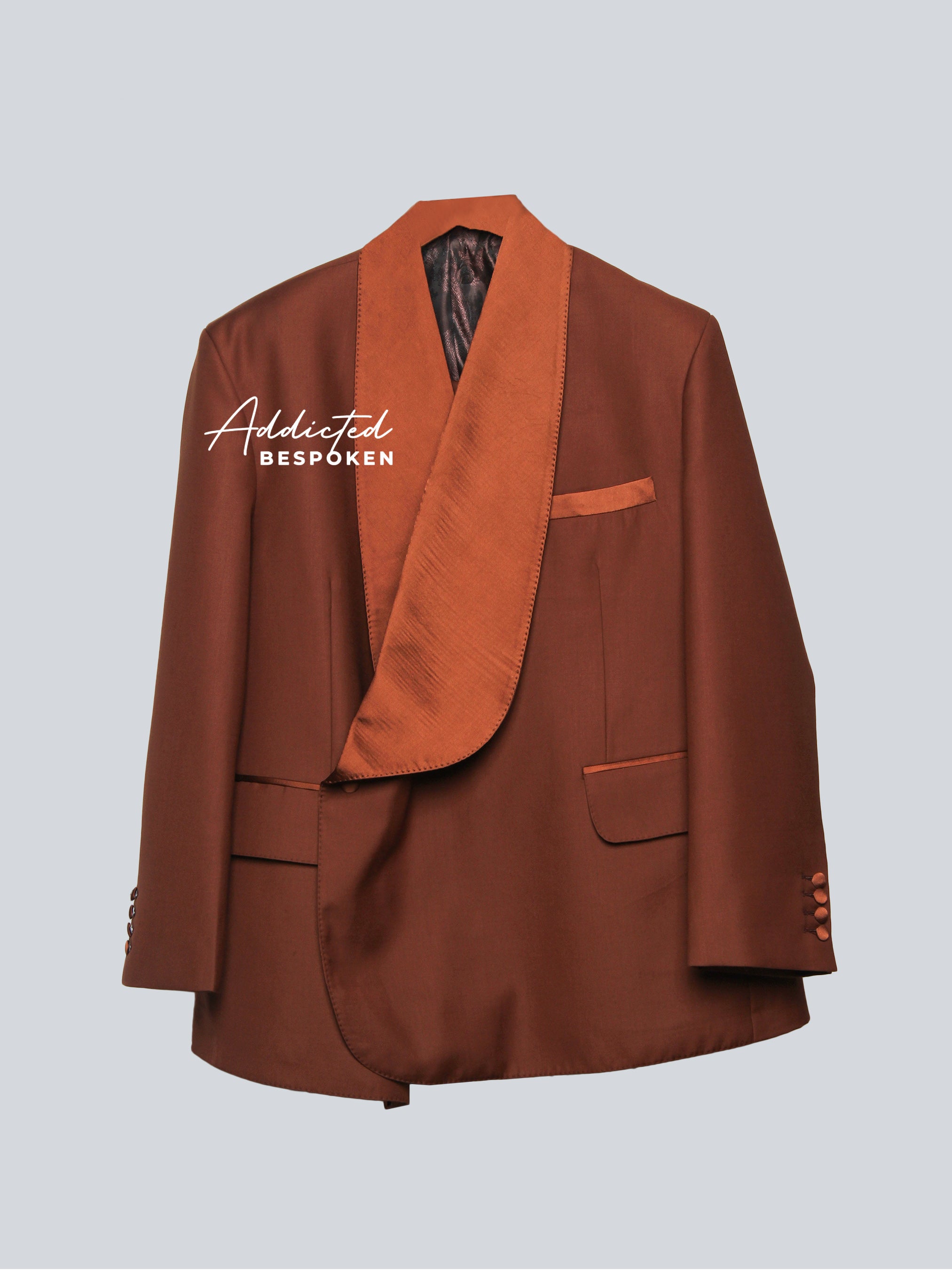 Brown Royal Shawl Suit Addicted Bespoken