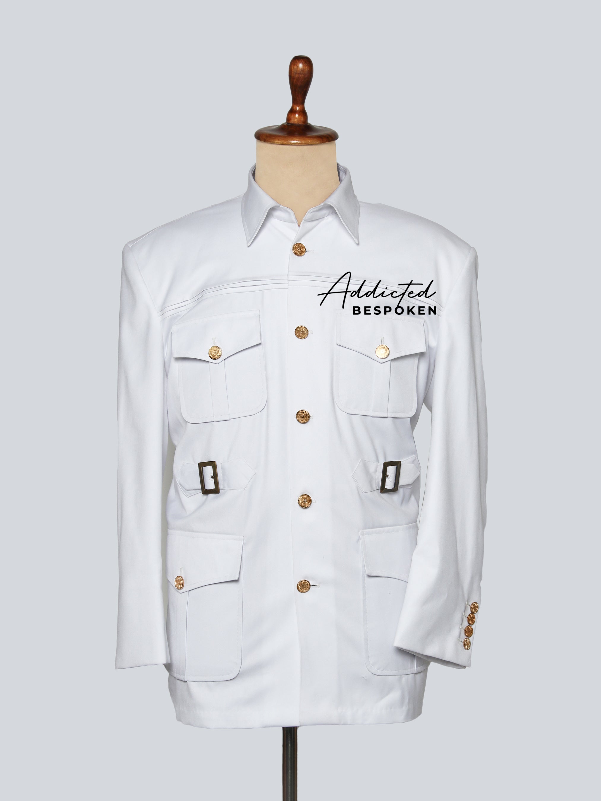 White Heritage Safari Jacket Addicted Bespoken
