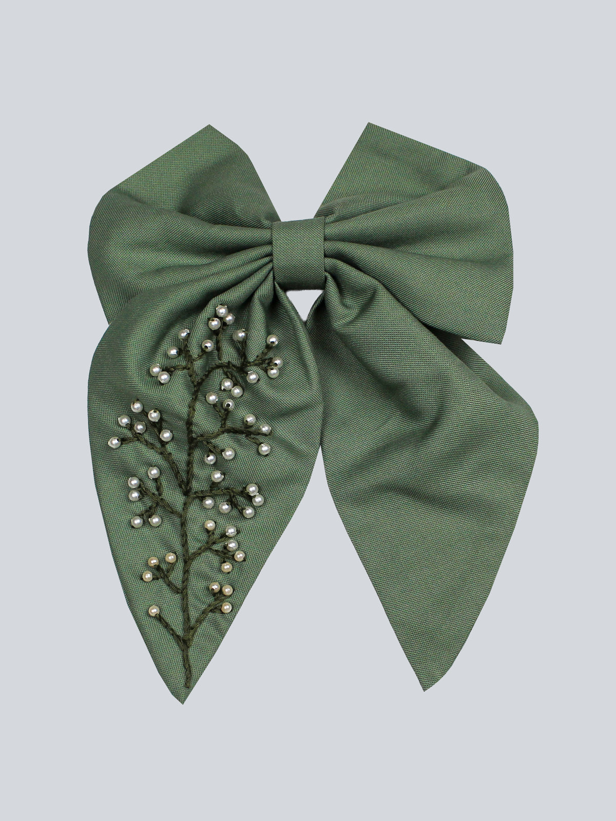 Sage Green Pearl Bow Addicted Bespoken