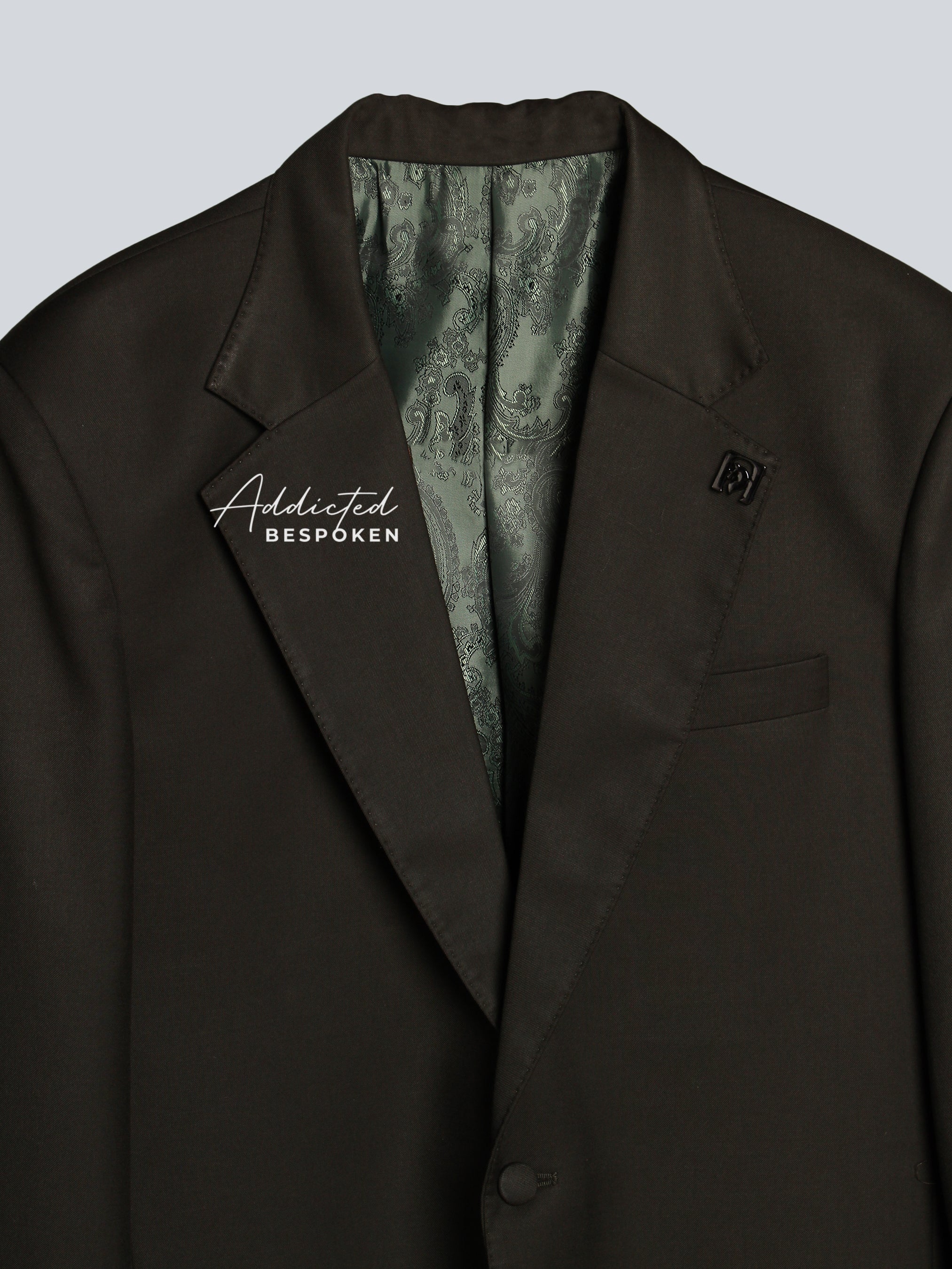 Unique Suit with Detailed Botanical Embroidery