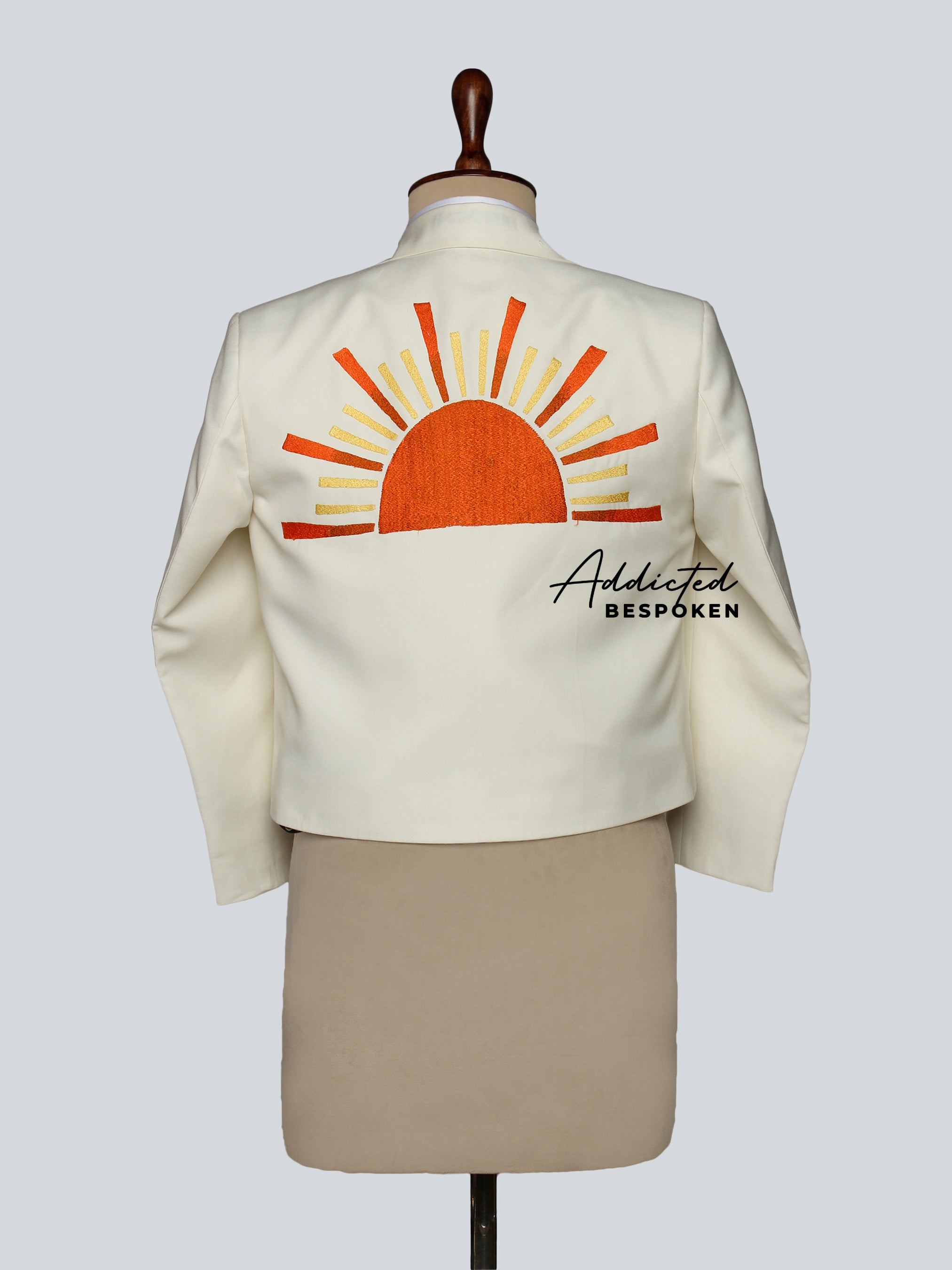 Floral Embroidered Formal Suit