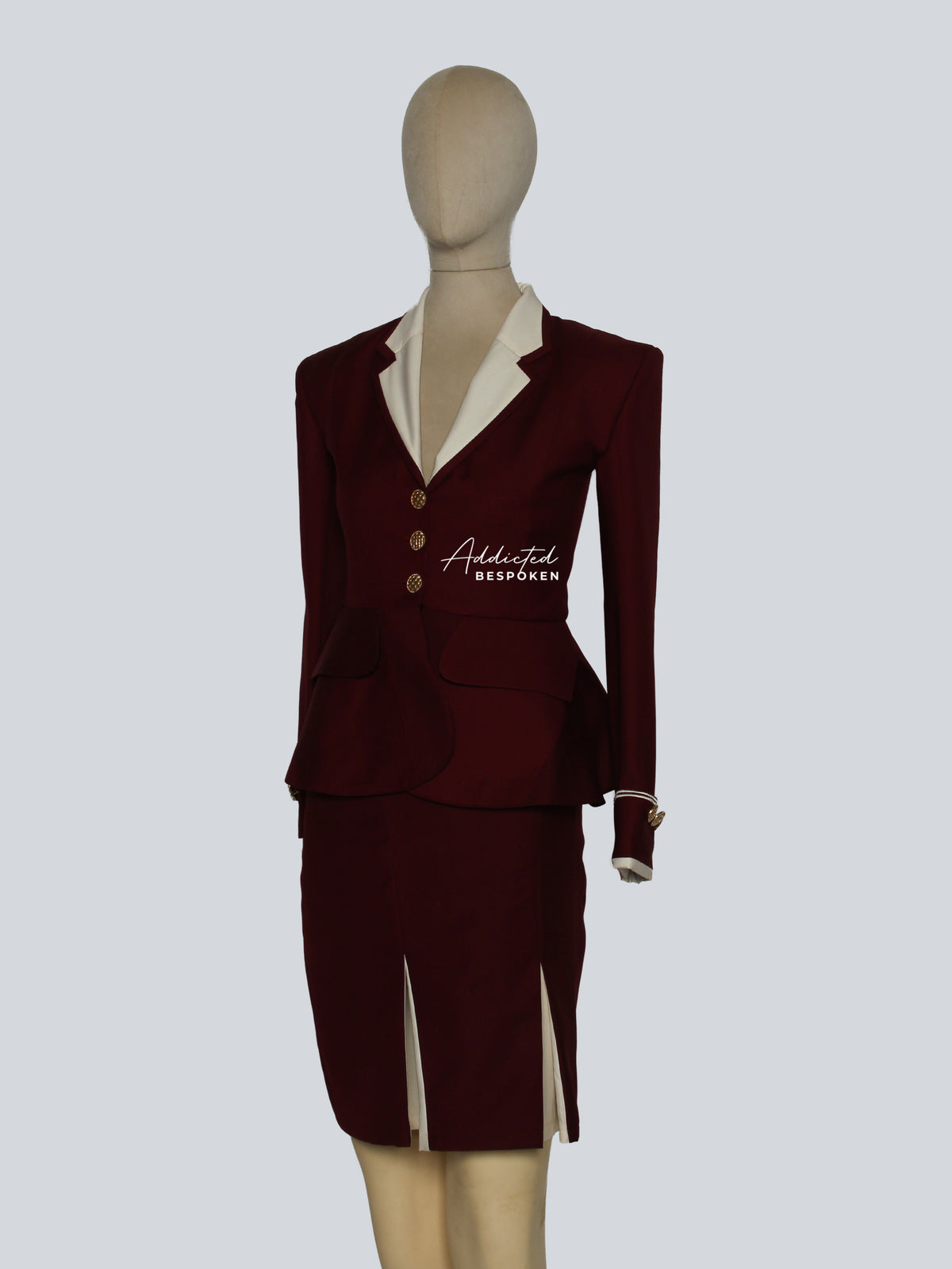 Women's Peplum Skirt Suit Addicted Bespoken