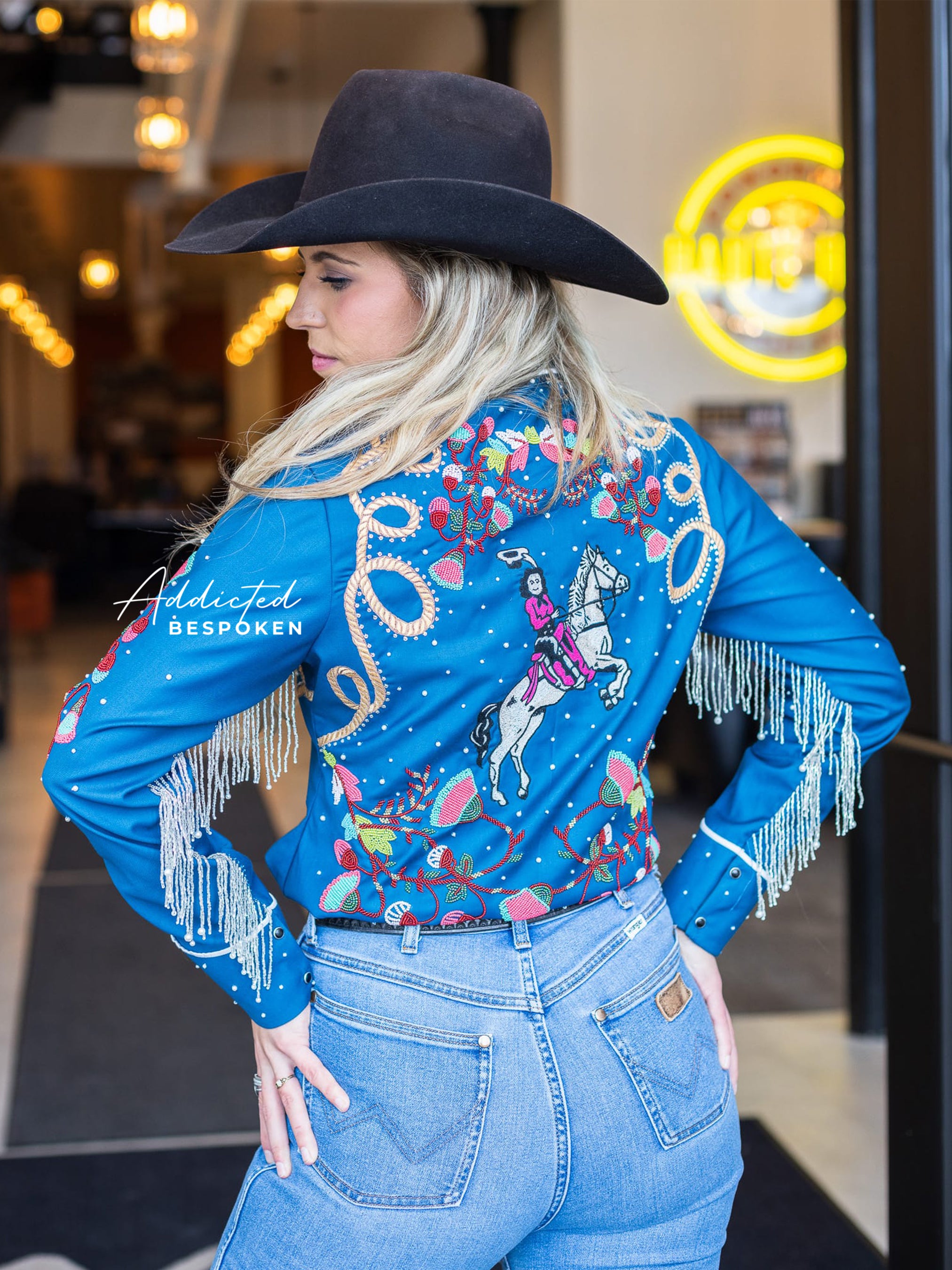 Handcrafted Floral Beaded Shirt