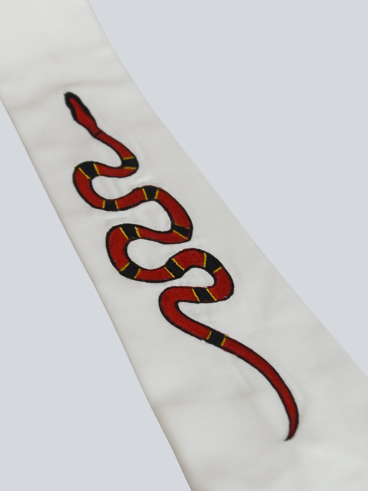 Red Snake Embroidered Tie Addicted Bespoken