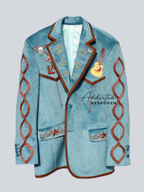 The Frontier Ballad: Rope & Star Embroidered Statement Suit