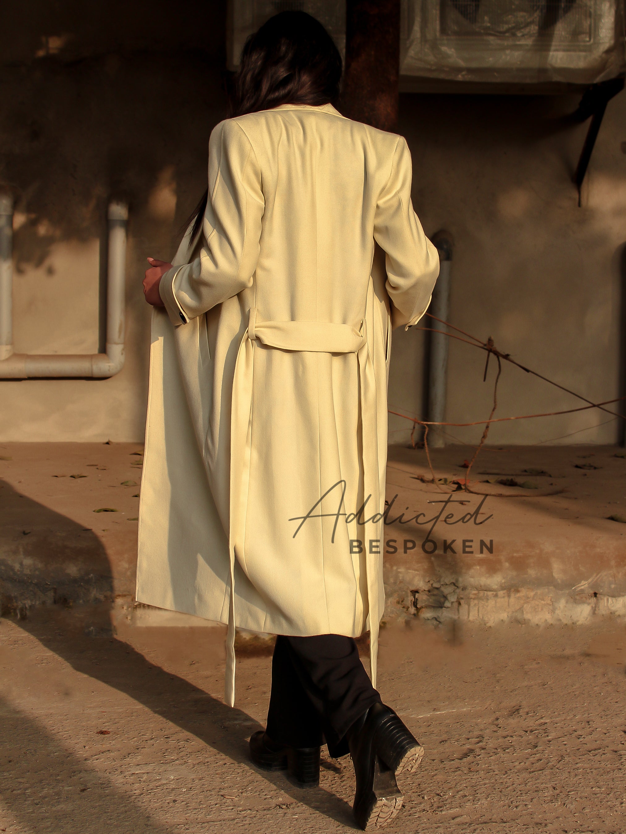 Ivory Wool Trench Coat