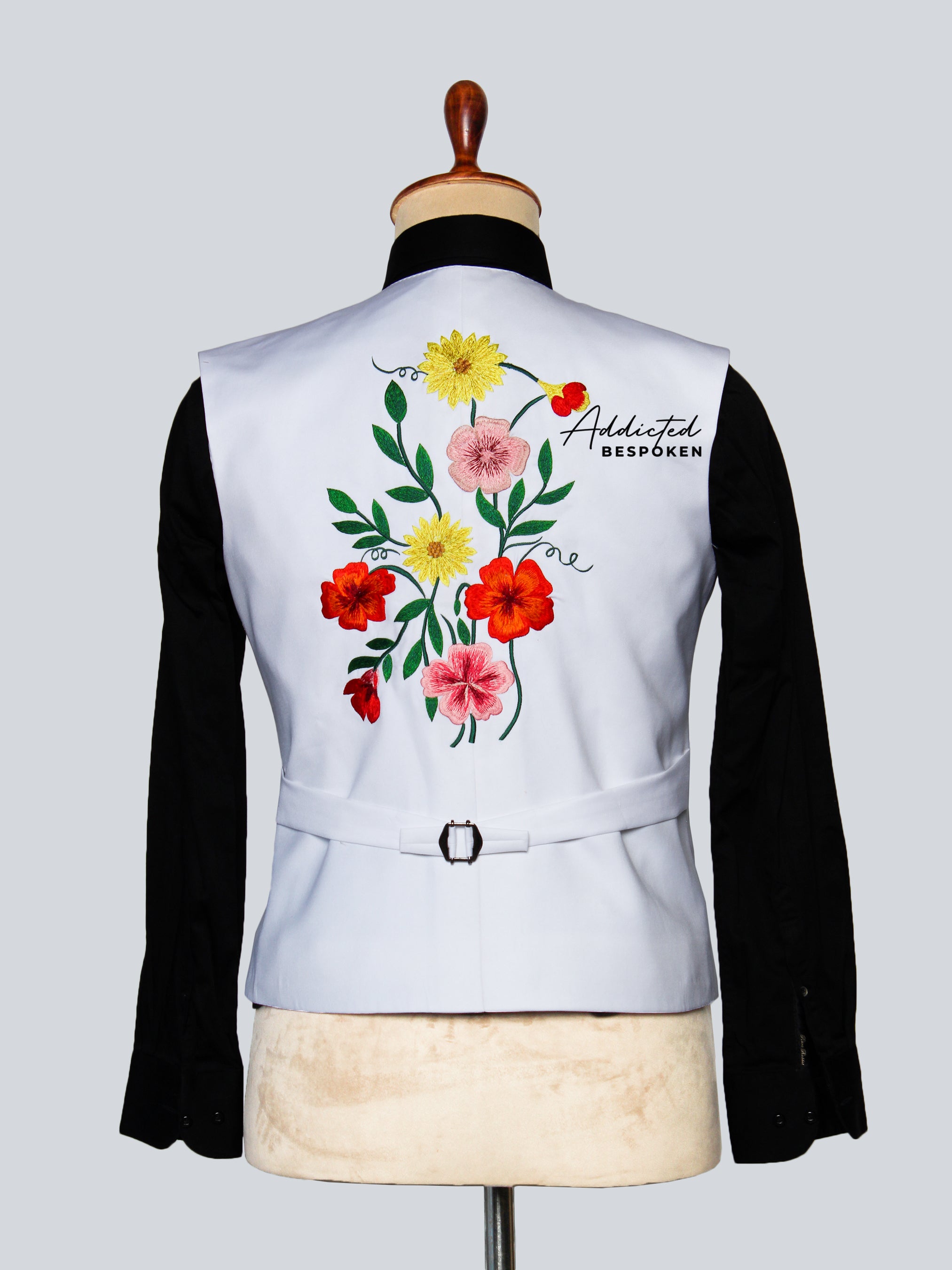 Vibrant Garden-Inspired Embroidered Suit