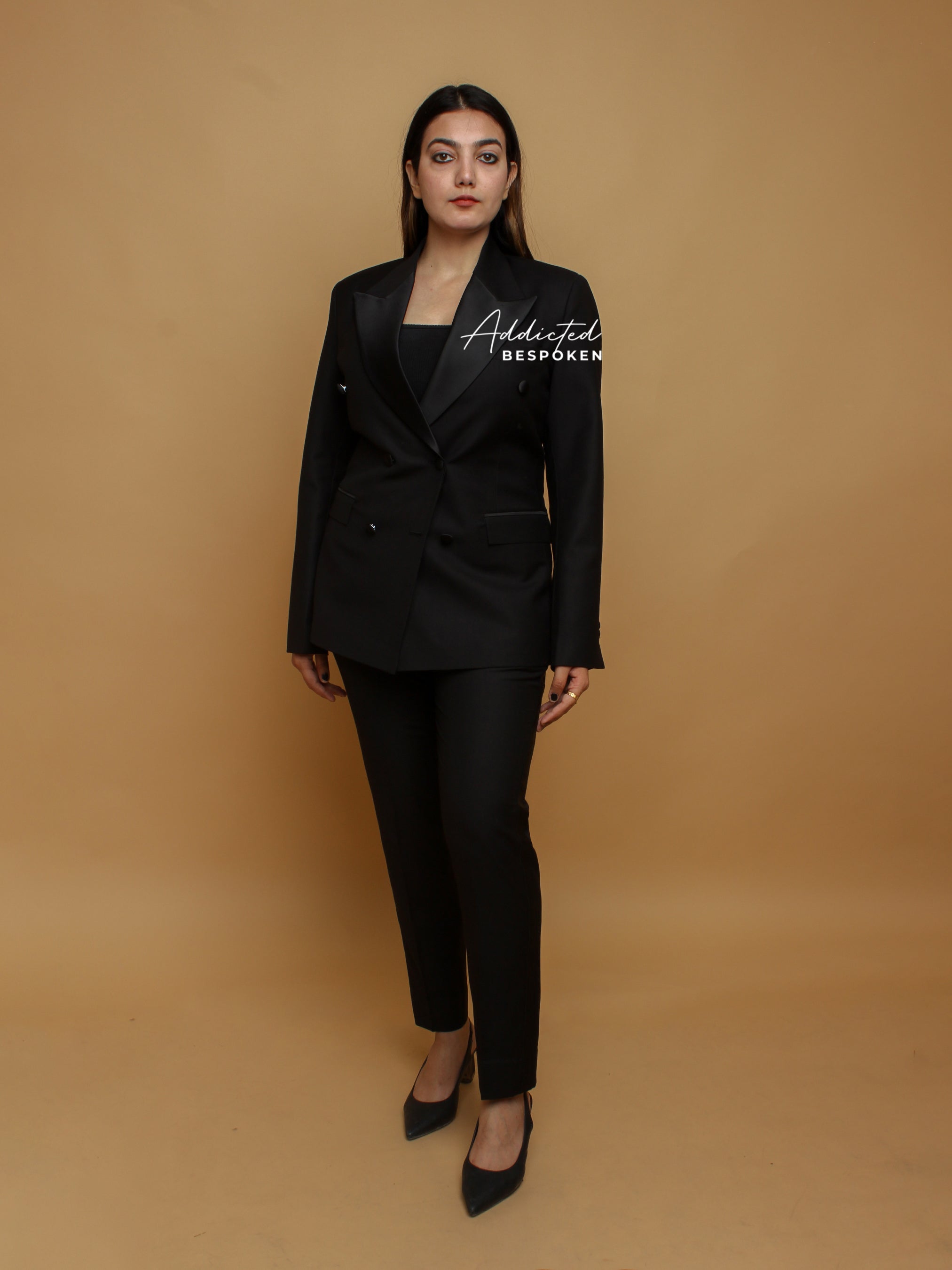 Black Satin Tux Suit