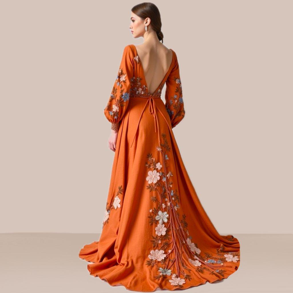Bohemian Bloom Long Sleeve Gown
