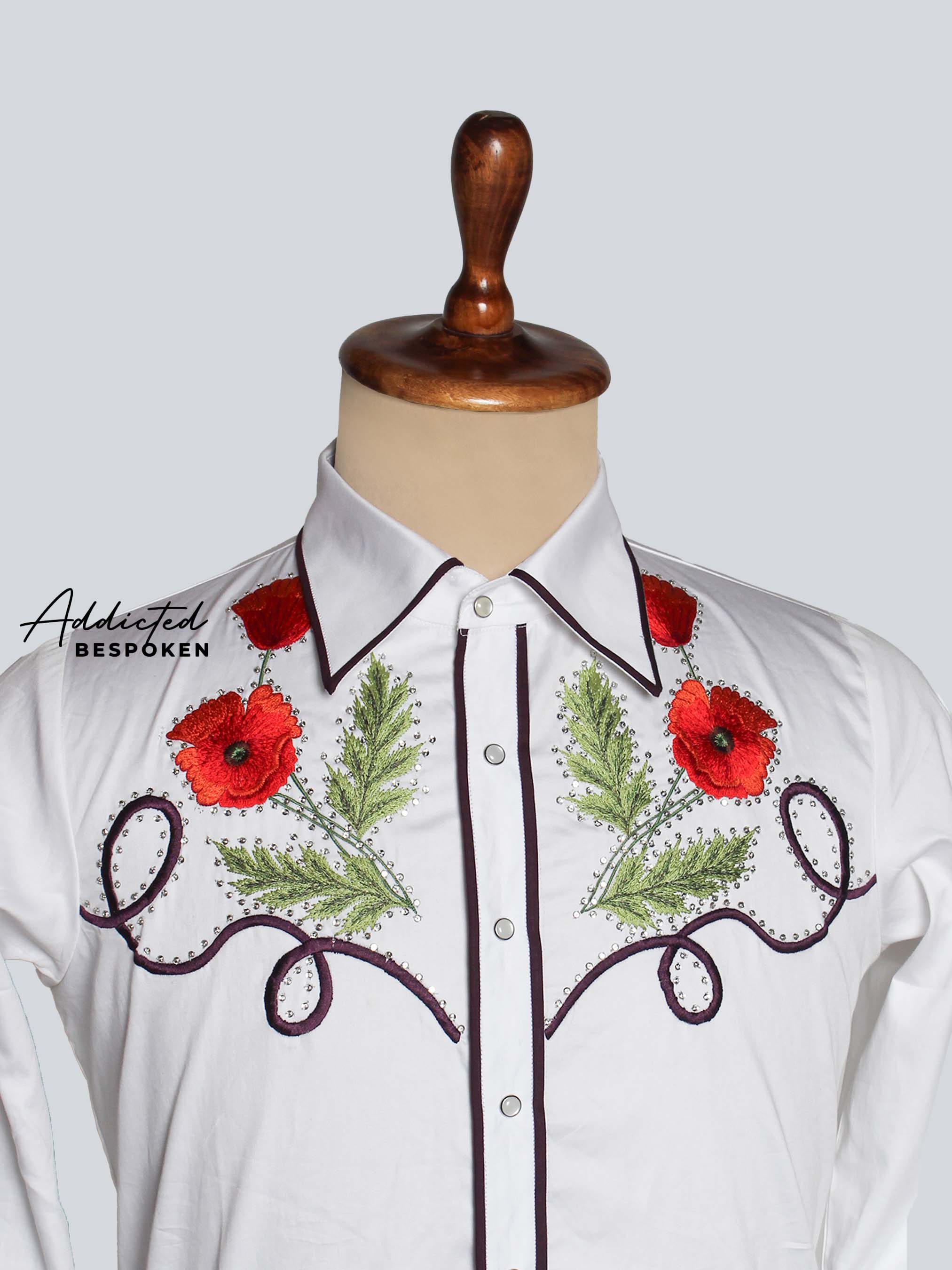 Lunar Moon Embroidered Shirt Addicted Bespoken