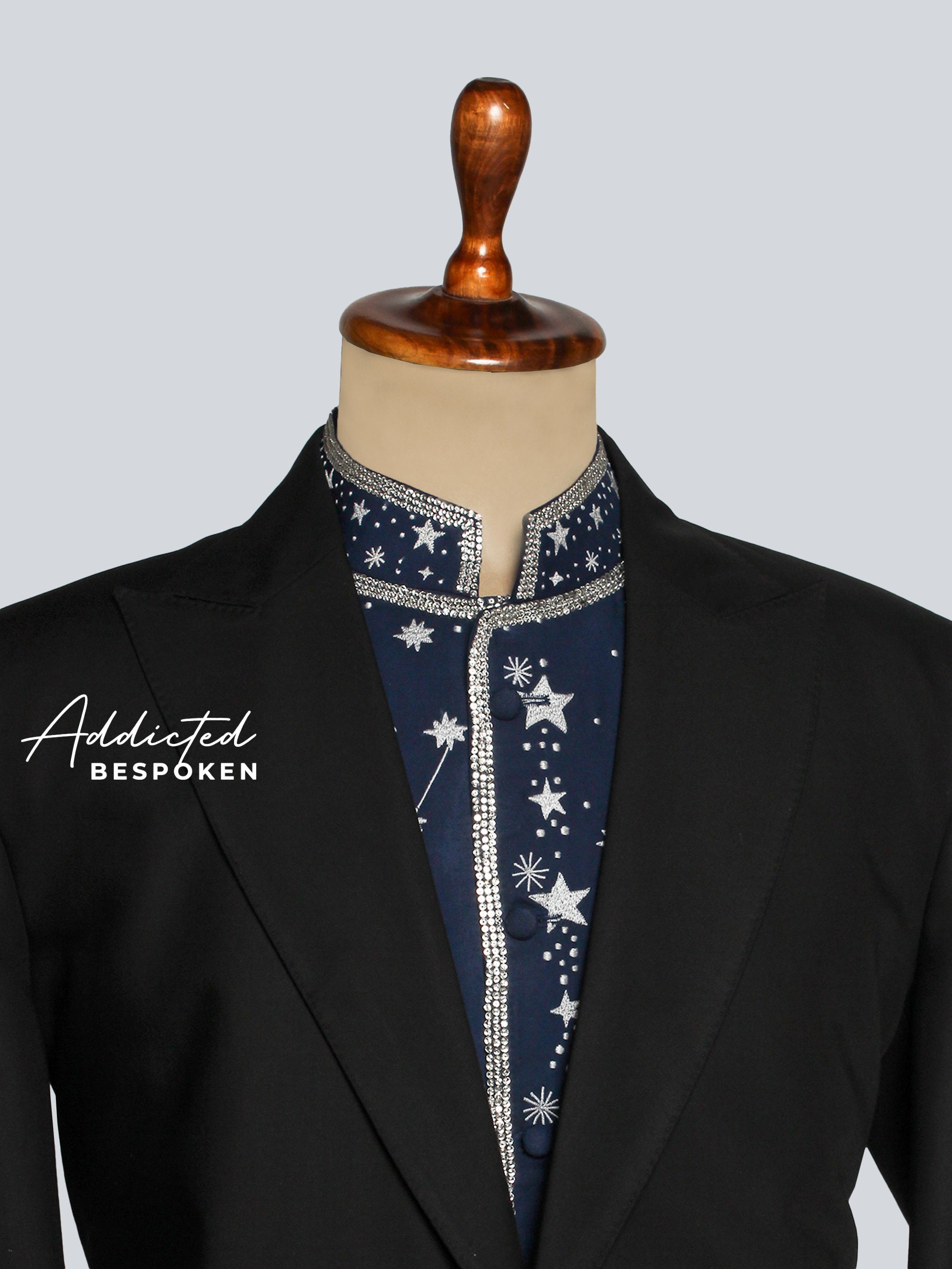 Celestial Embroidered Black Outfit Addicted Bespoken