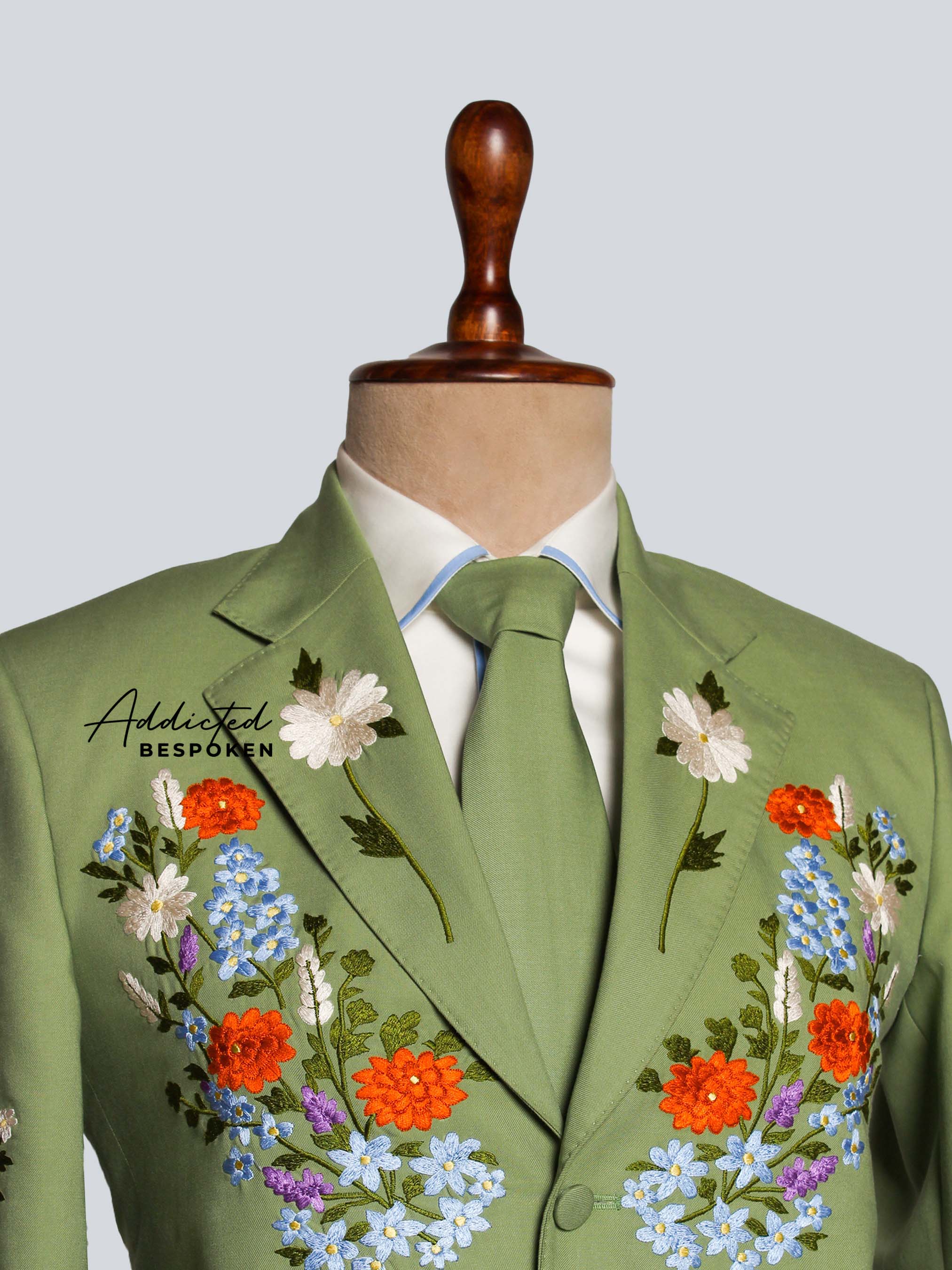 Botanical Western Embroidered Suit Addicted Bespoken