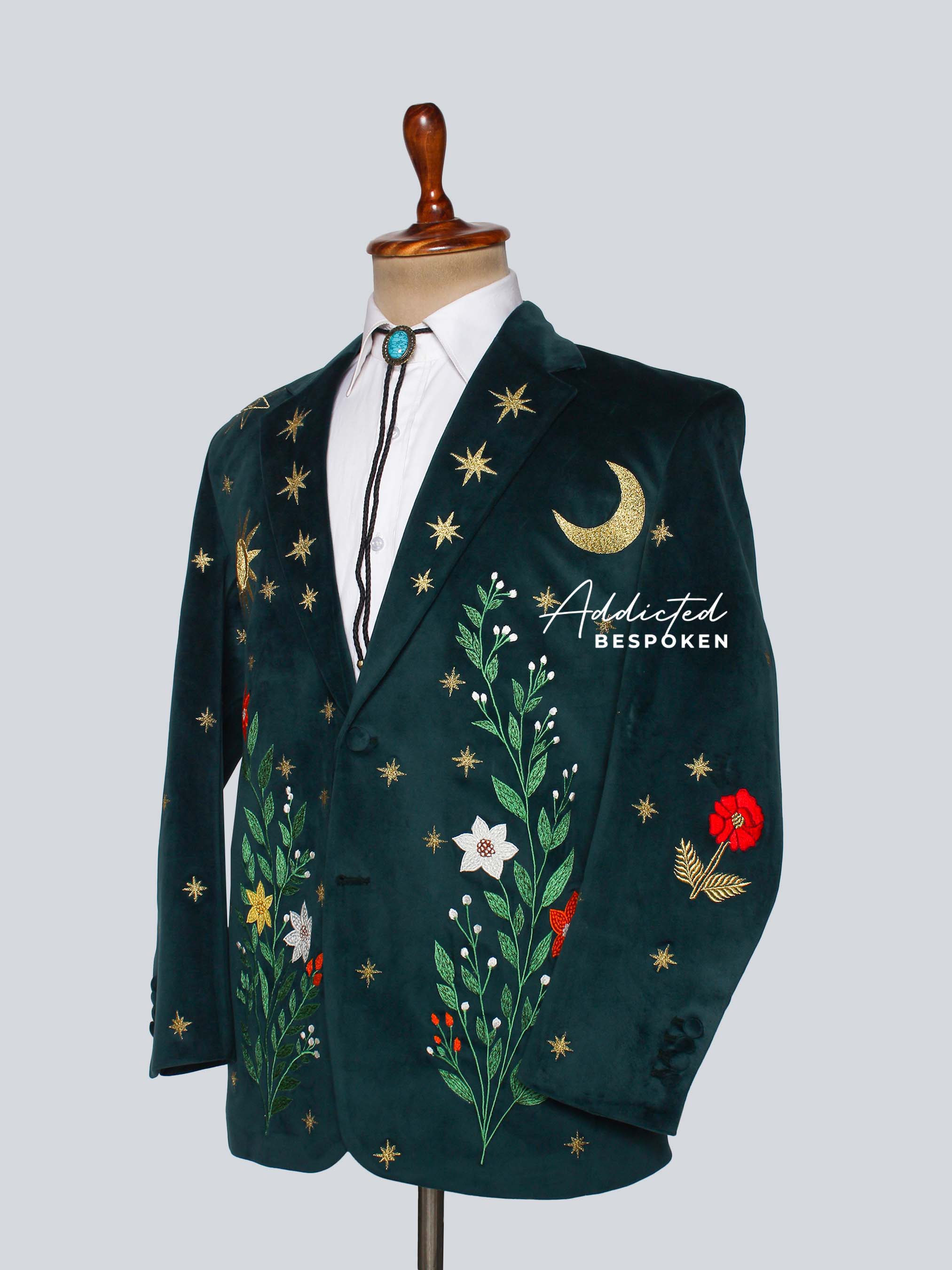 Celestial Embroidered Western Wedding Suit Addicted Bespoken