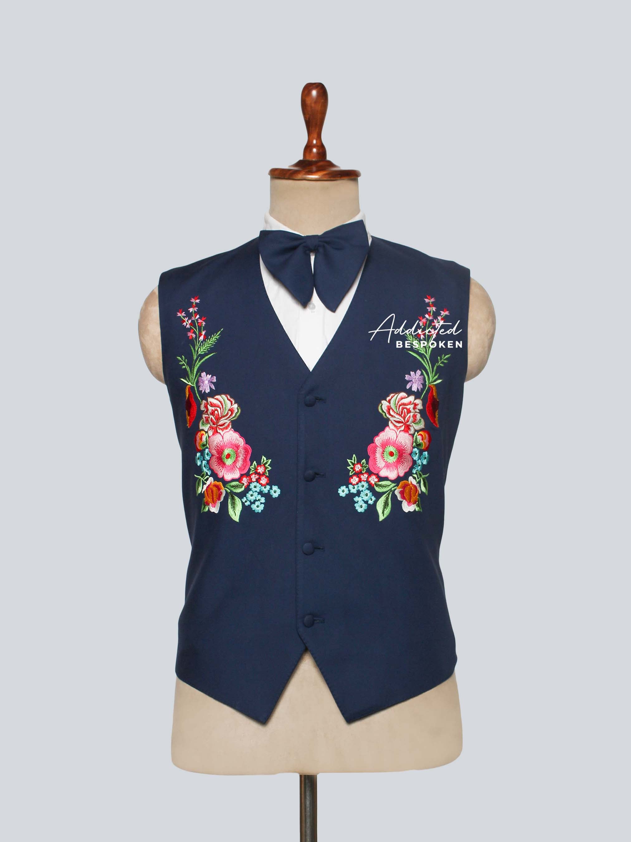 Western Floral Embroidered Vest Addicted Bespoken