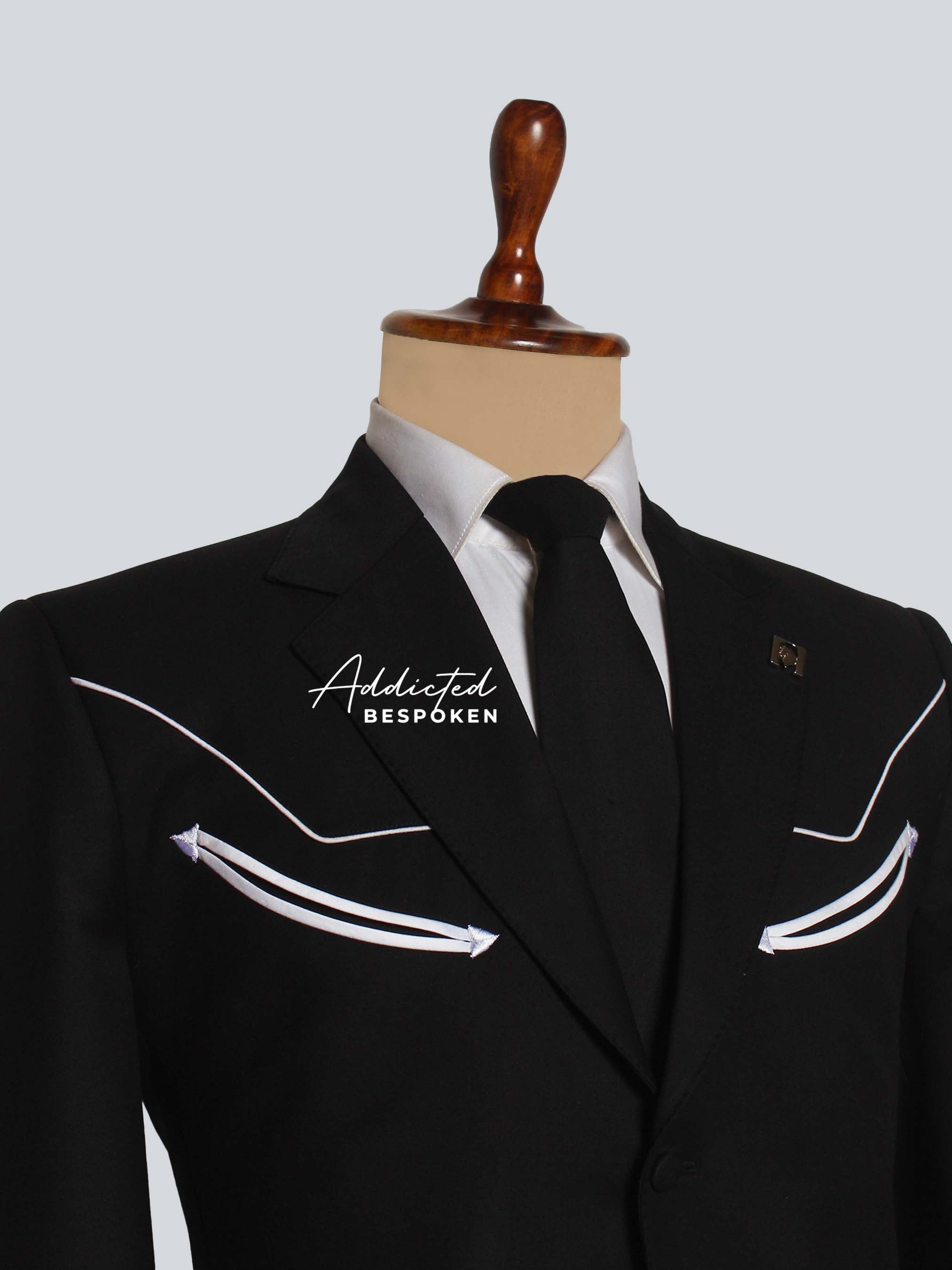 Minimal Wing Embroidered Suit Addicted Bespoken