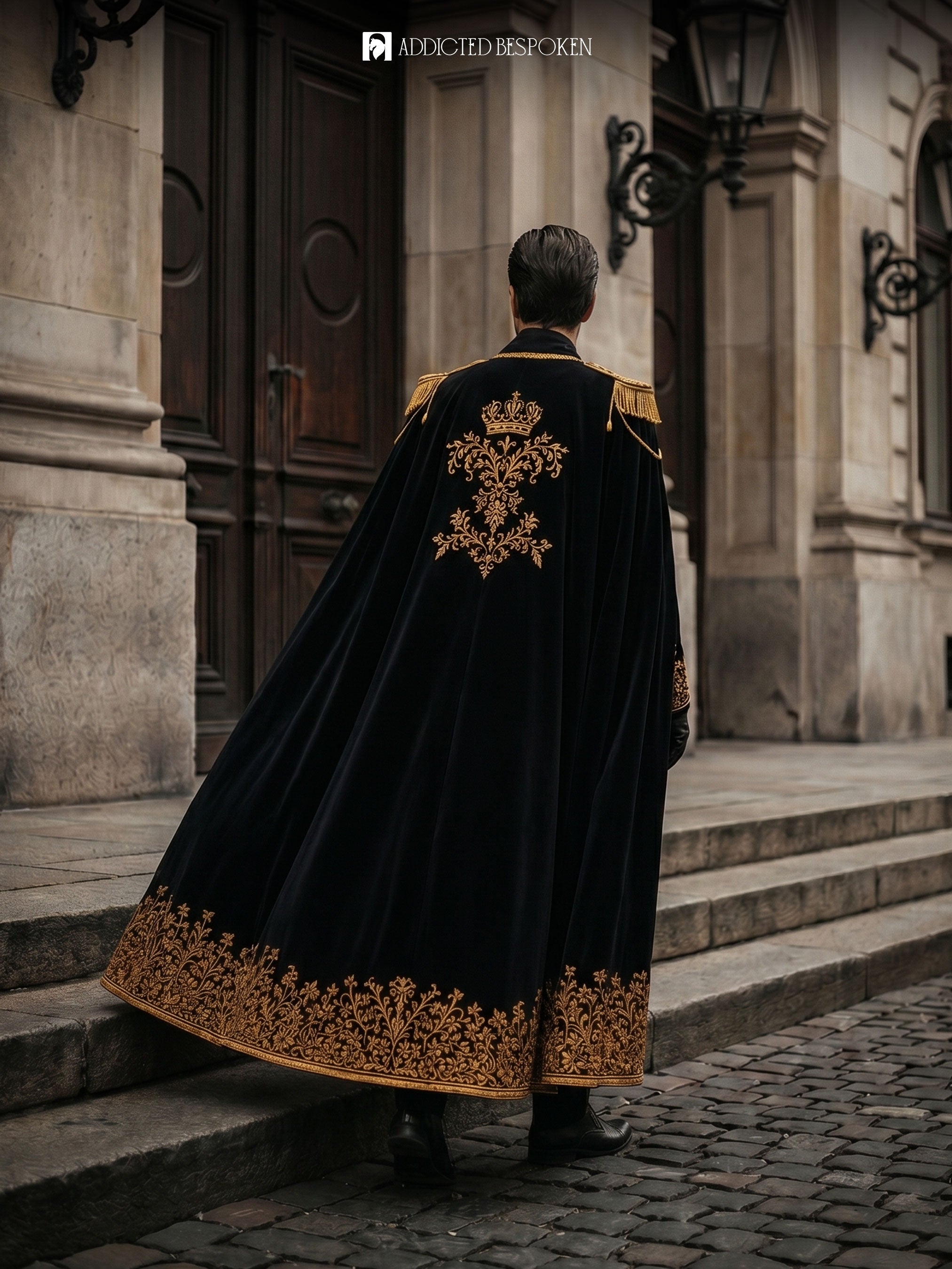 Black Gothic Suit with Cape Addicted Bespoken