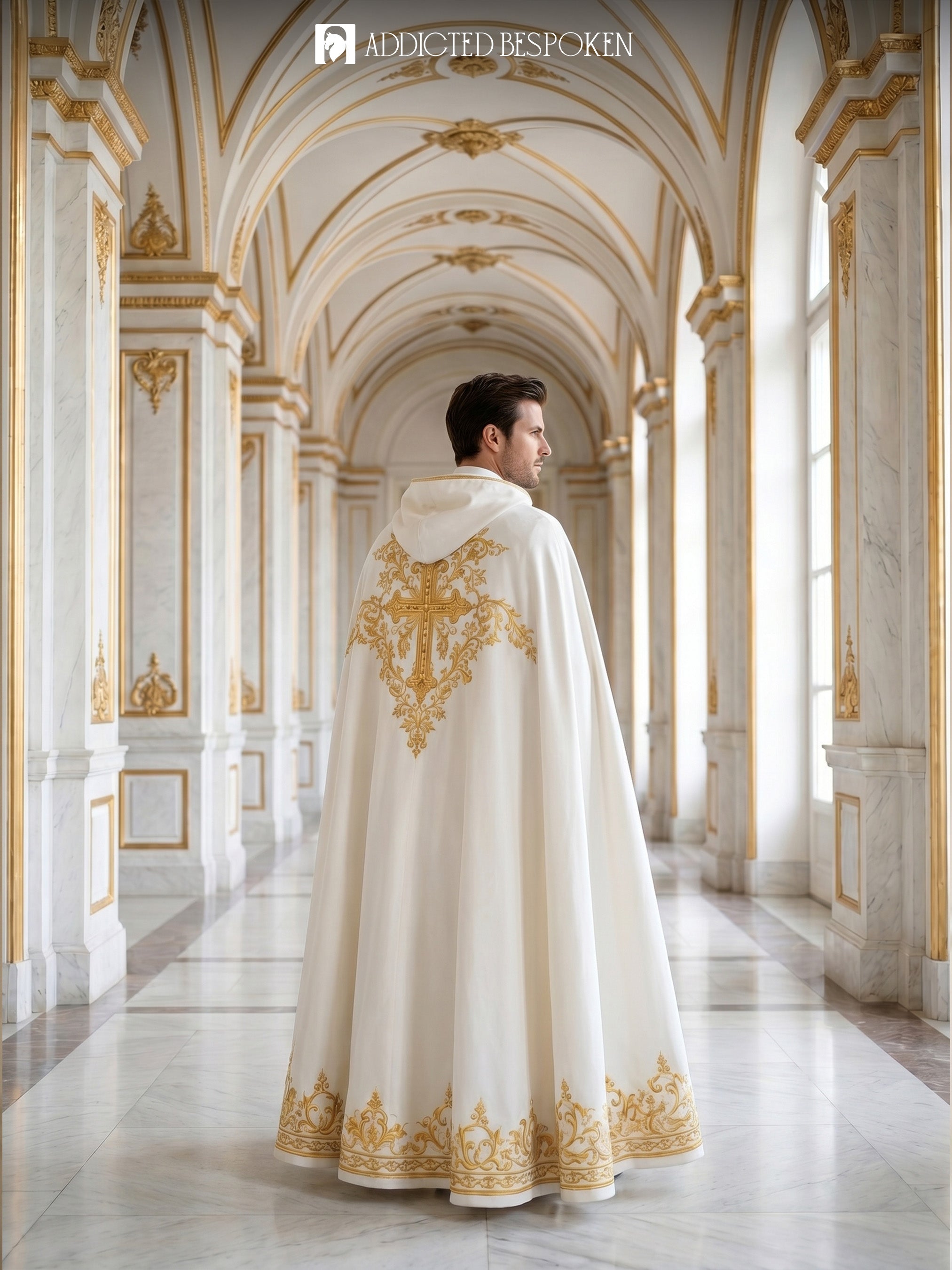 Embroidered Royal Cape Suit Ensemble Addicted Bespoken