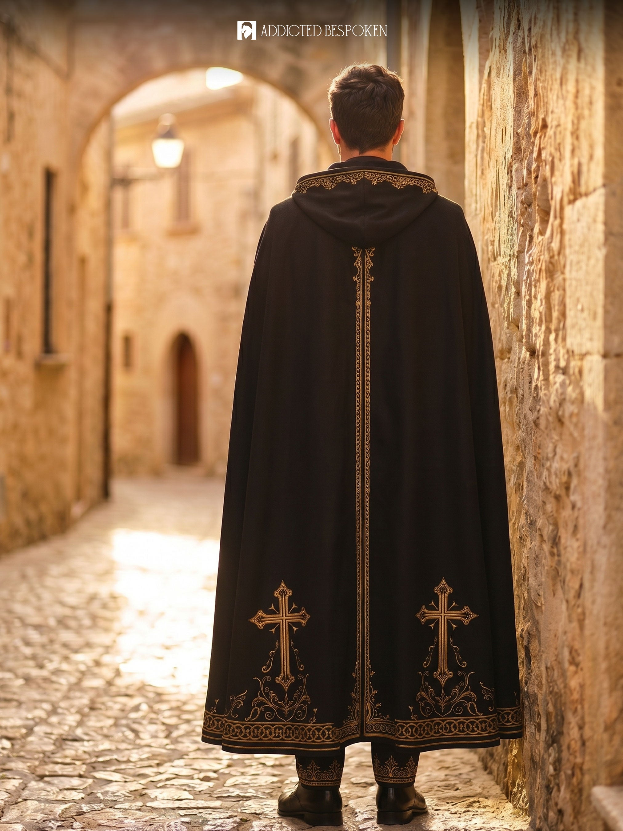 Gothic Embroidered Cape Suit Addicted Bespoken