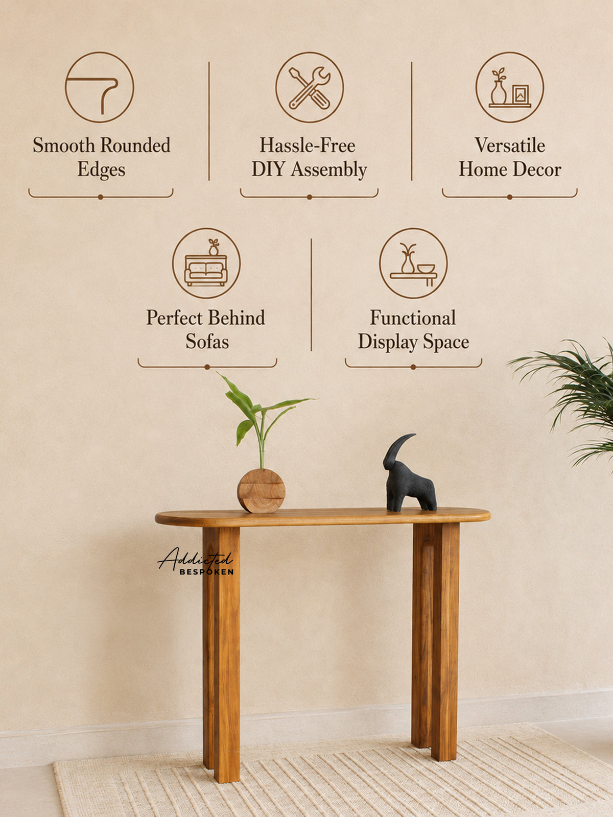Wooden console table
