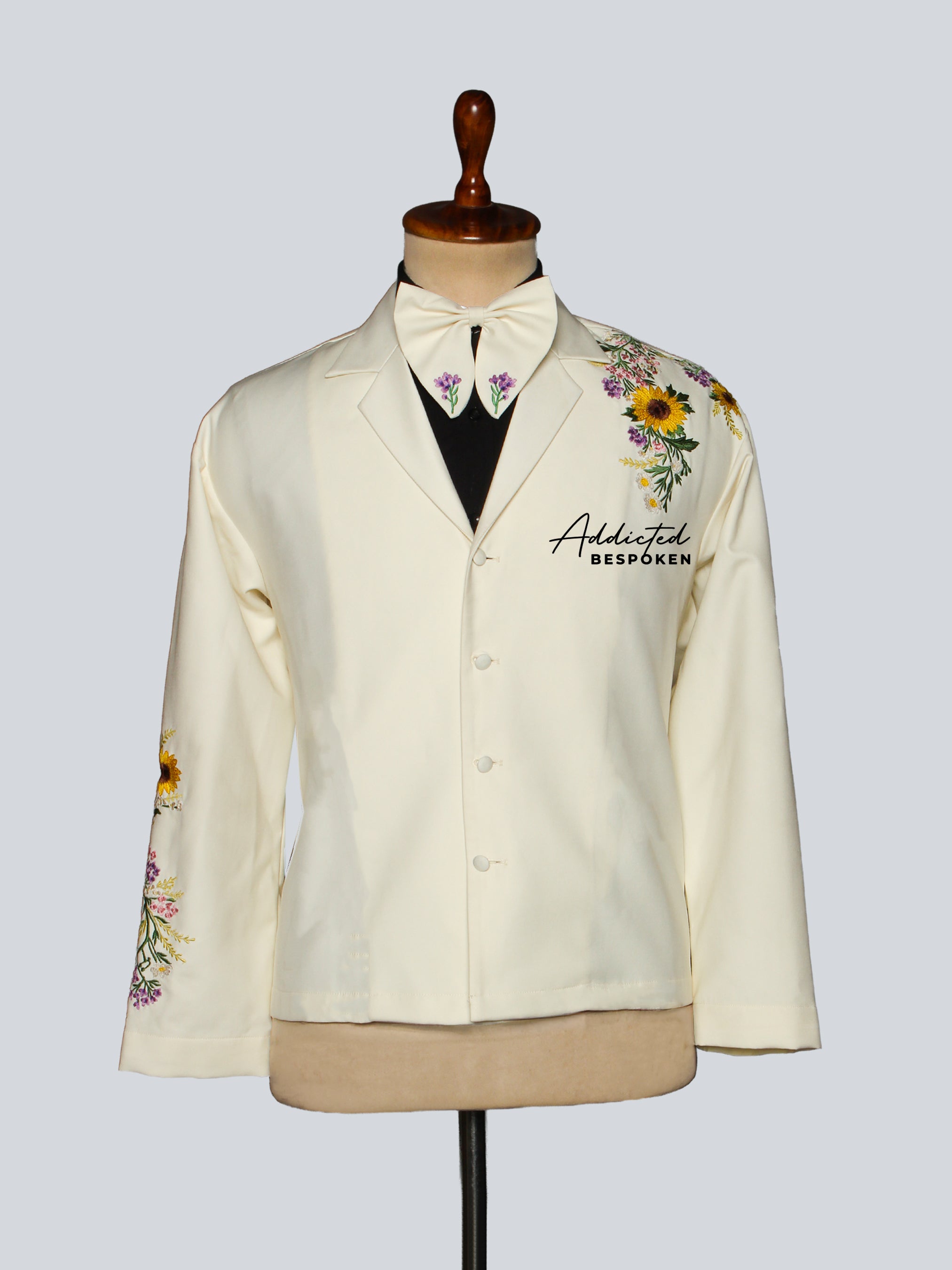 Sunflower Wildflower Embroidered Suit