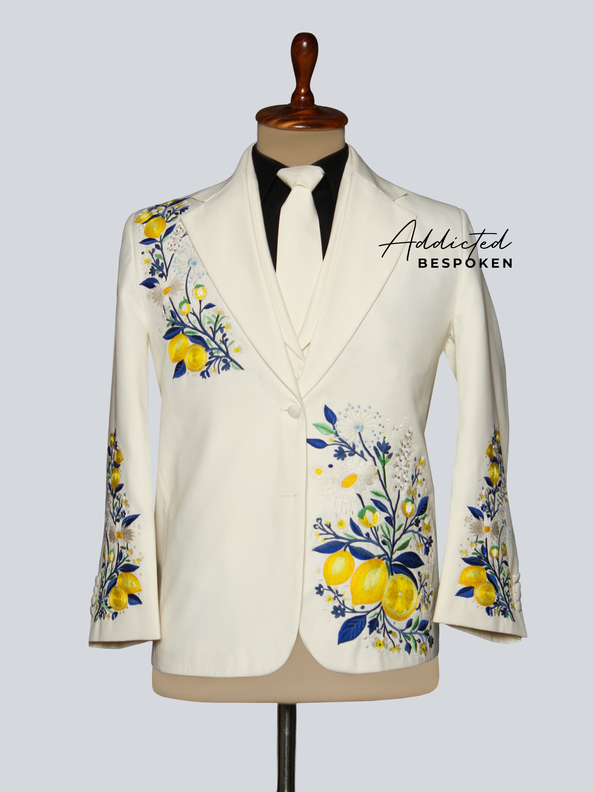 Floral Embroidered Wedding Suit