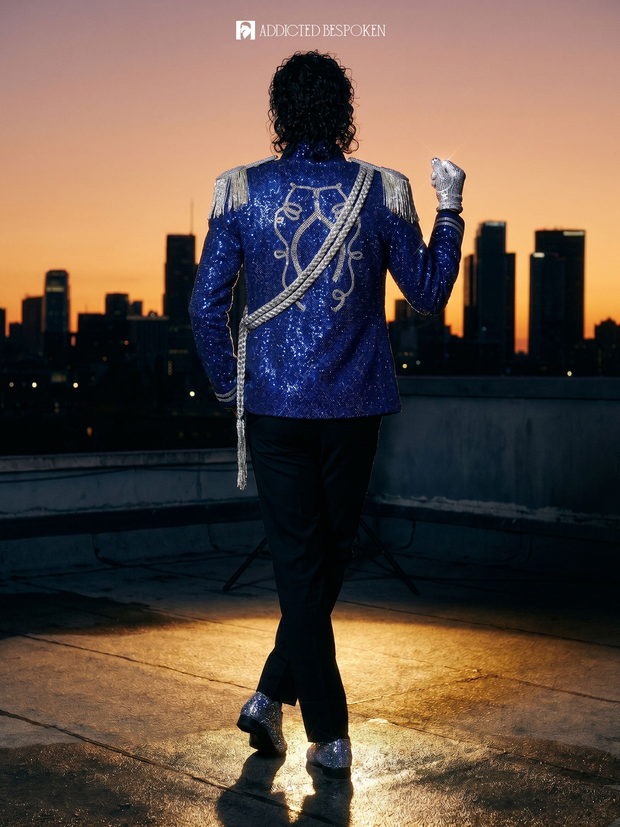 Rhinestone Encrusted Military Jacket Addicted Bespoken
