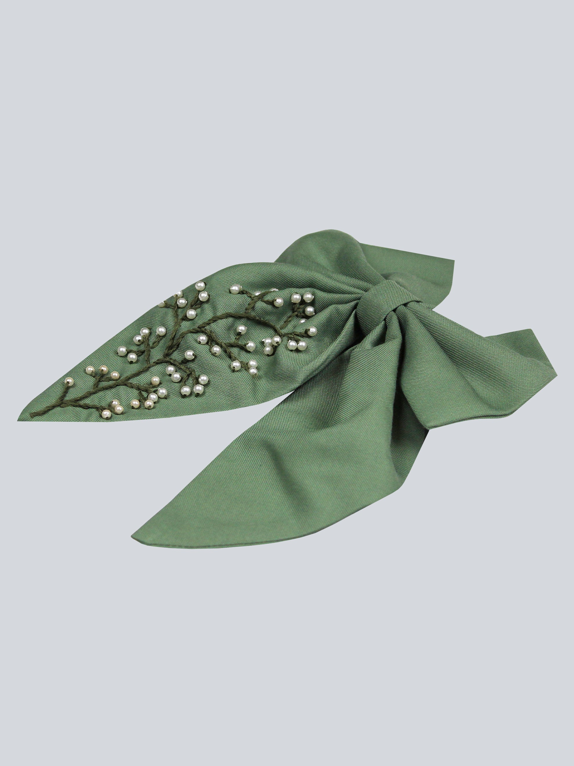 Sage Green Pearl Bow Addicted Bespoken