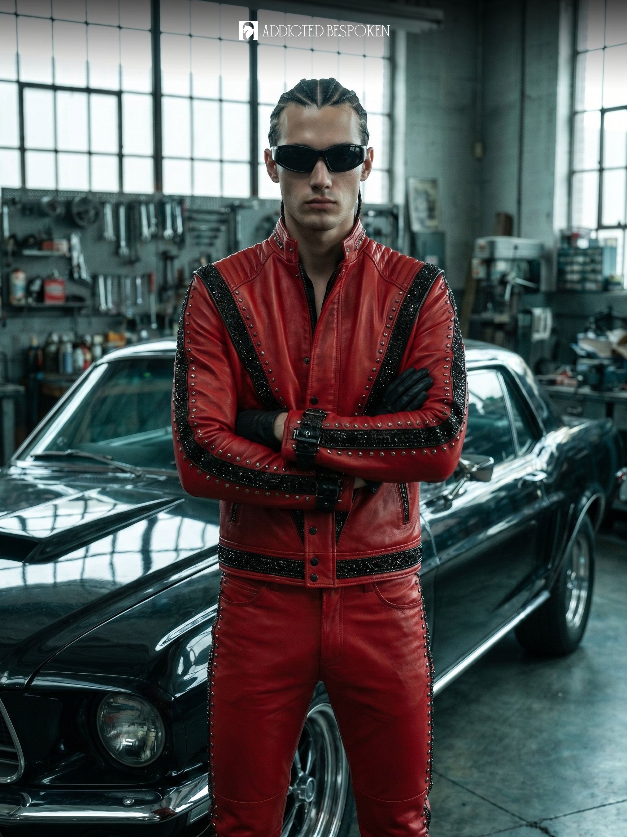 Thriller Studded Leather Suit Addicted Bespoken