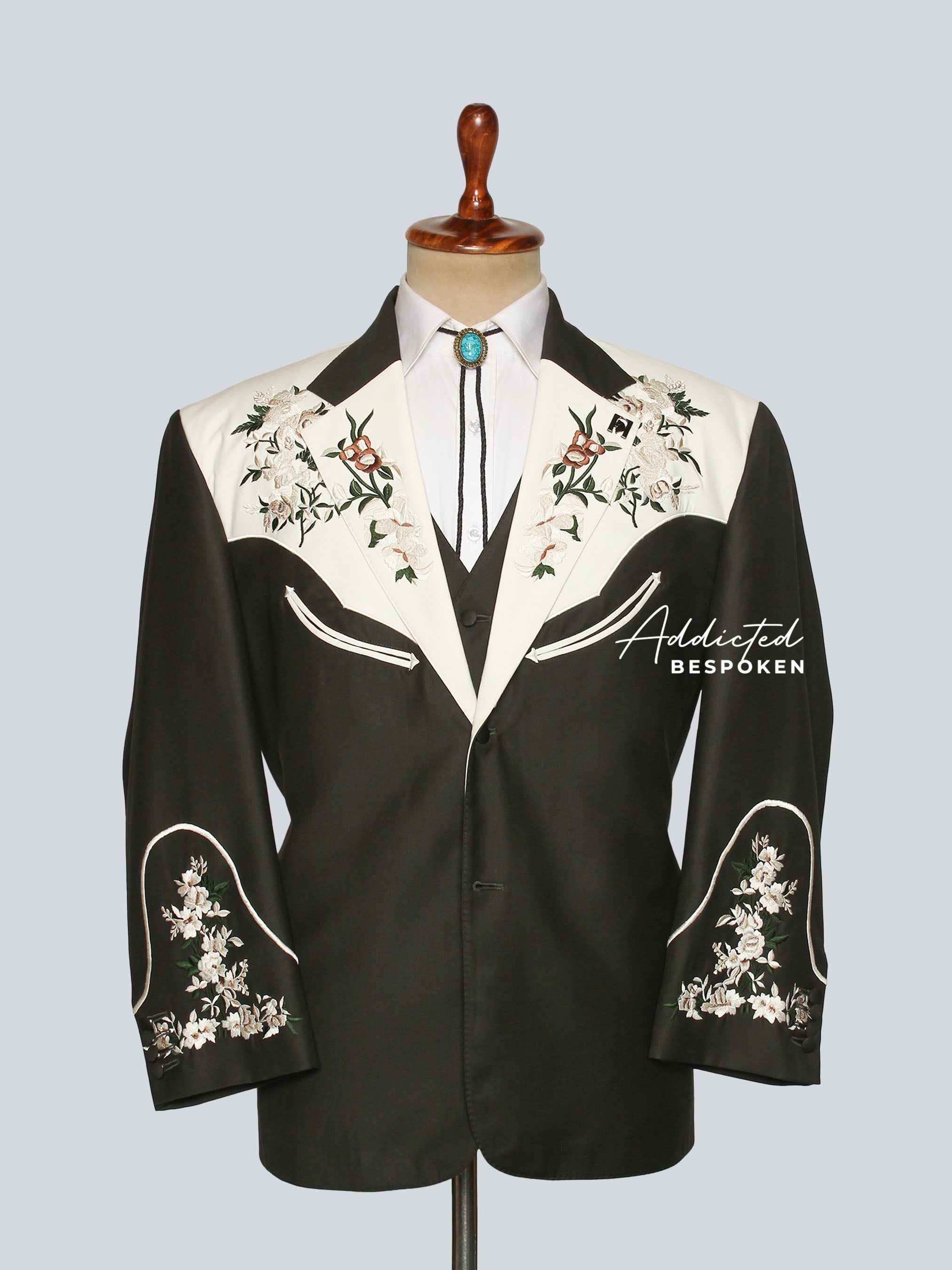 Western Floral Embroidered Suit