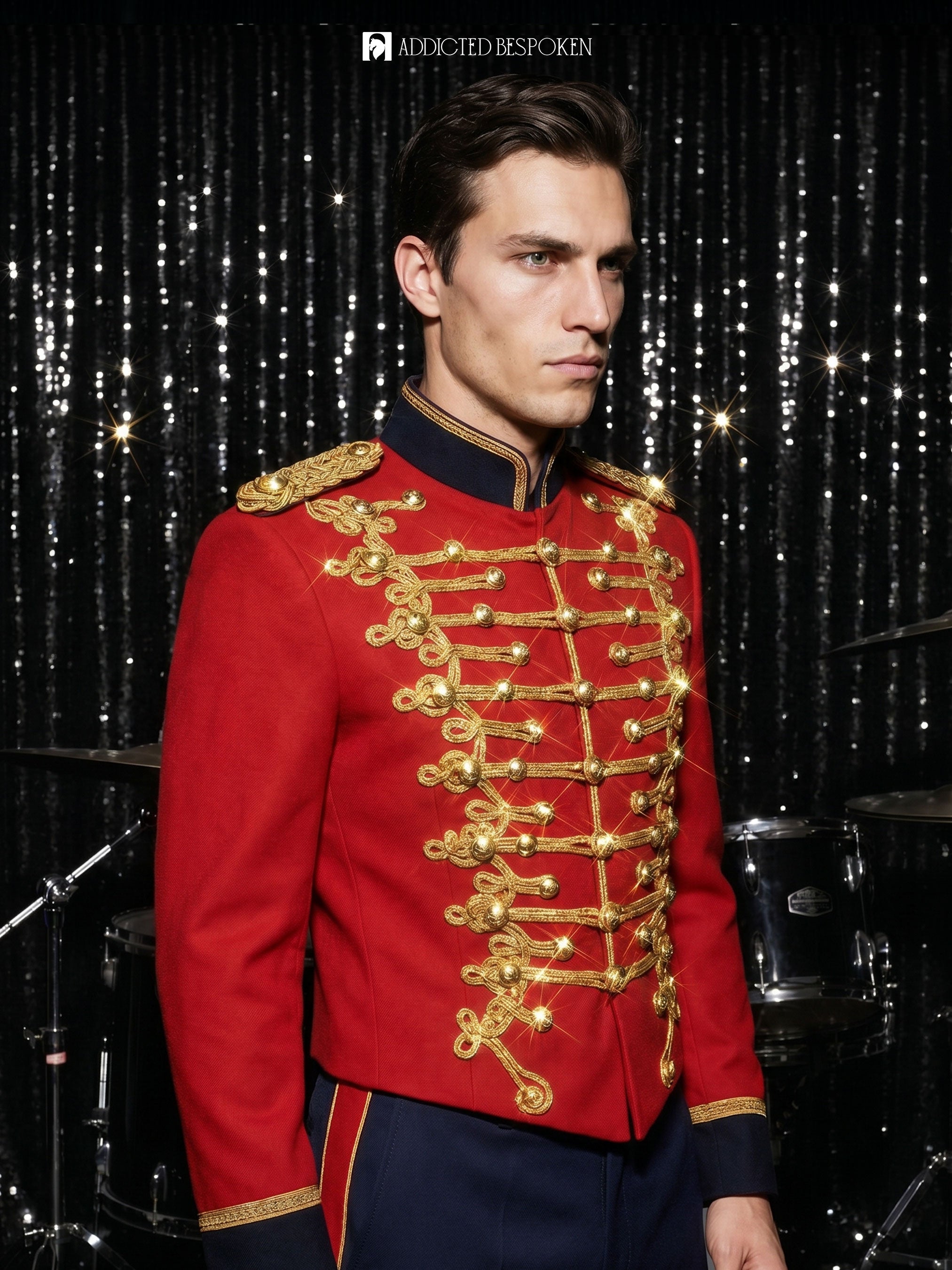 Gold Braided Military Stage Costume Addicted Bespoken