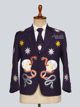 Star Skeleton Rhinestone Embroidered Western Suit