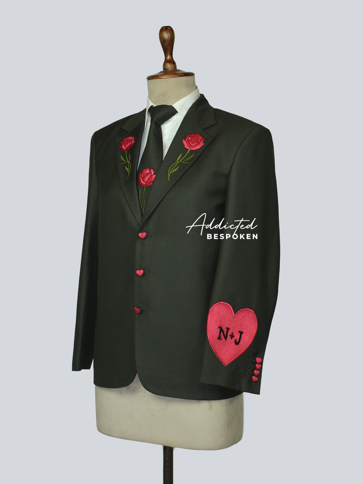 Men’s Black Rose Suit Addicted Bespoken