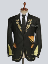 Botanical Embroidered Party Suit