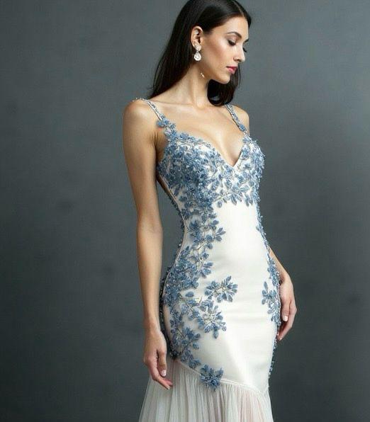 Luxe Embellished Mermaid with Floral Detailing Gown