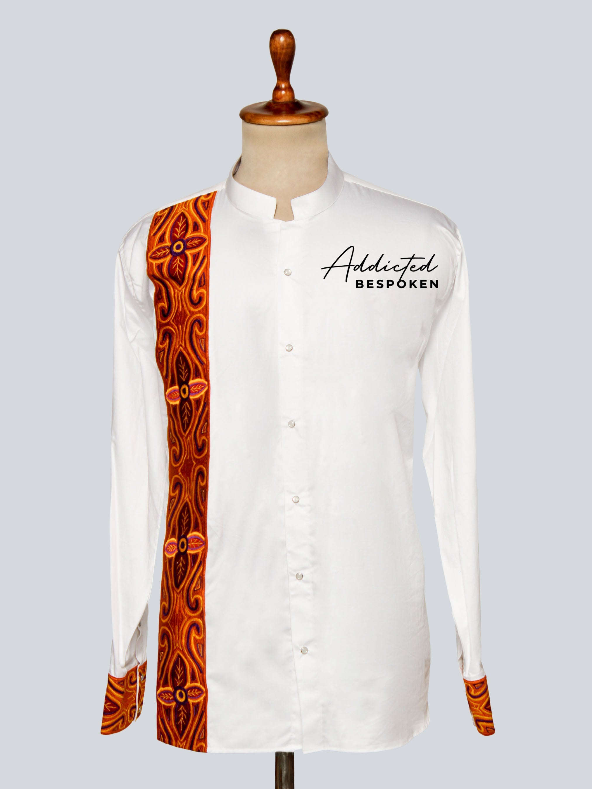 Embroidered Tribal Motif Two-Piece Set Addicted Bespoken