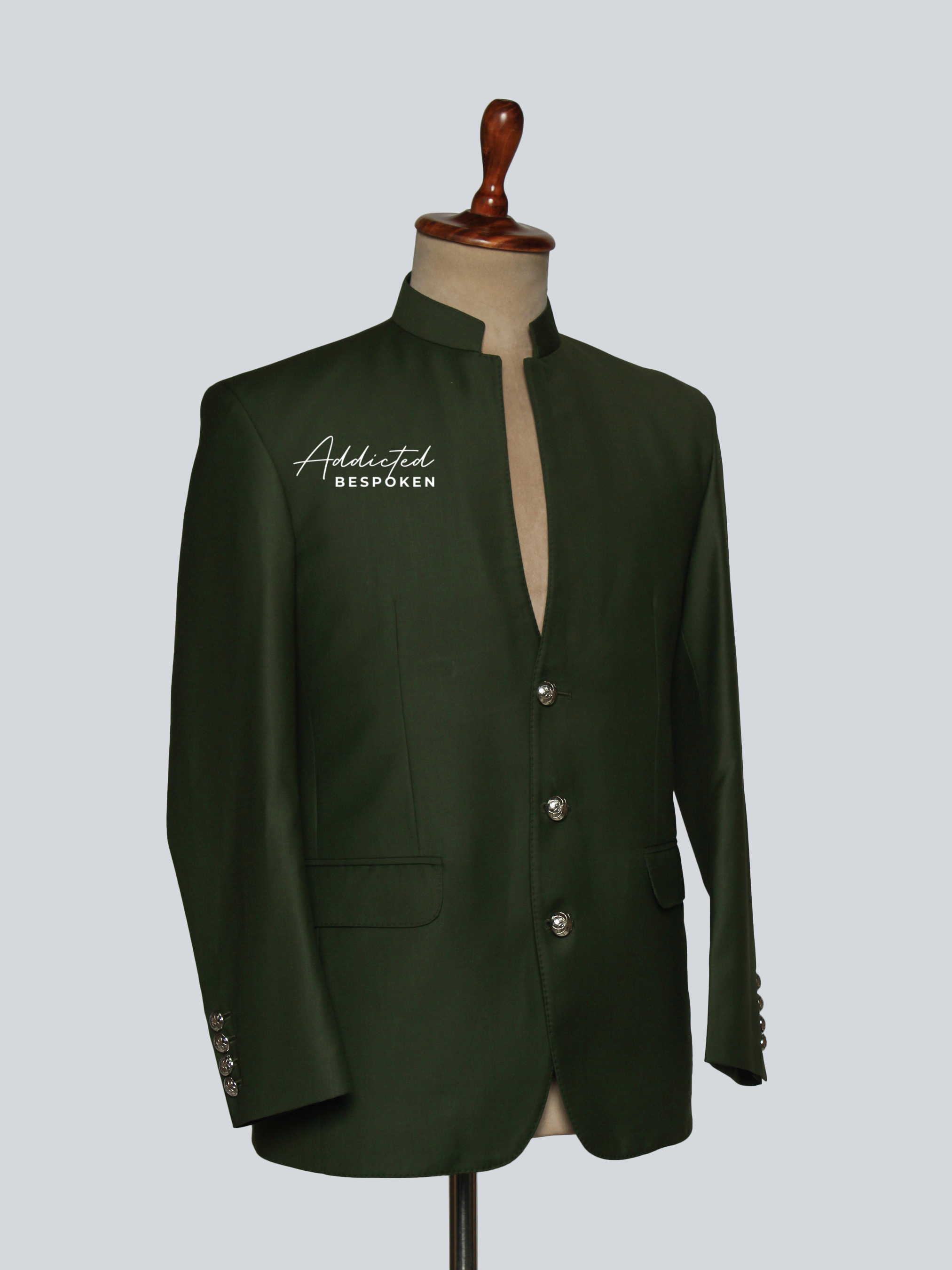 Mandarin Collar Suit Set