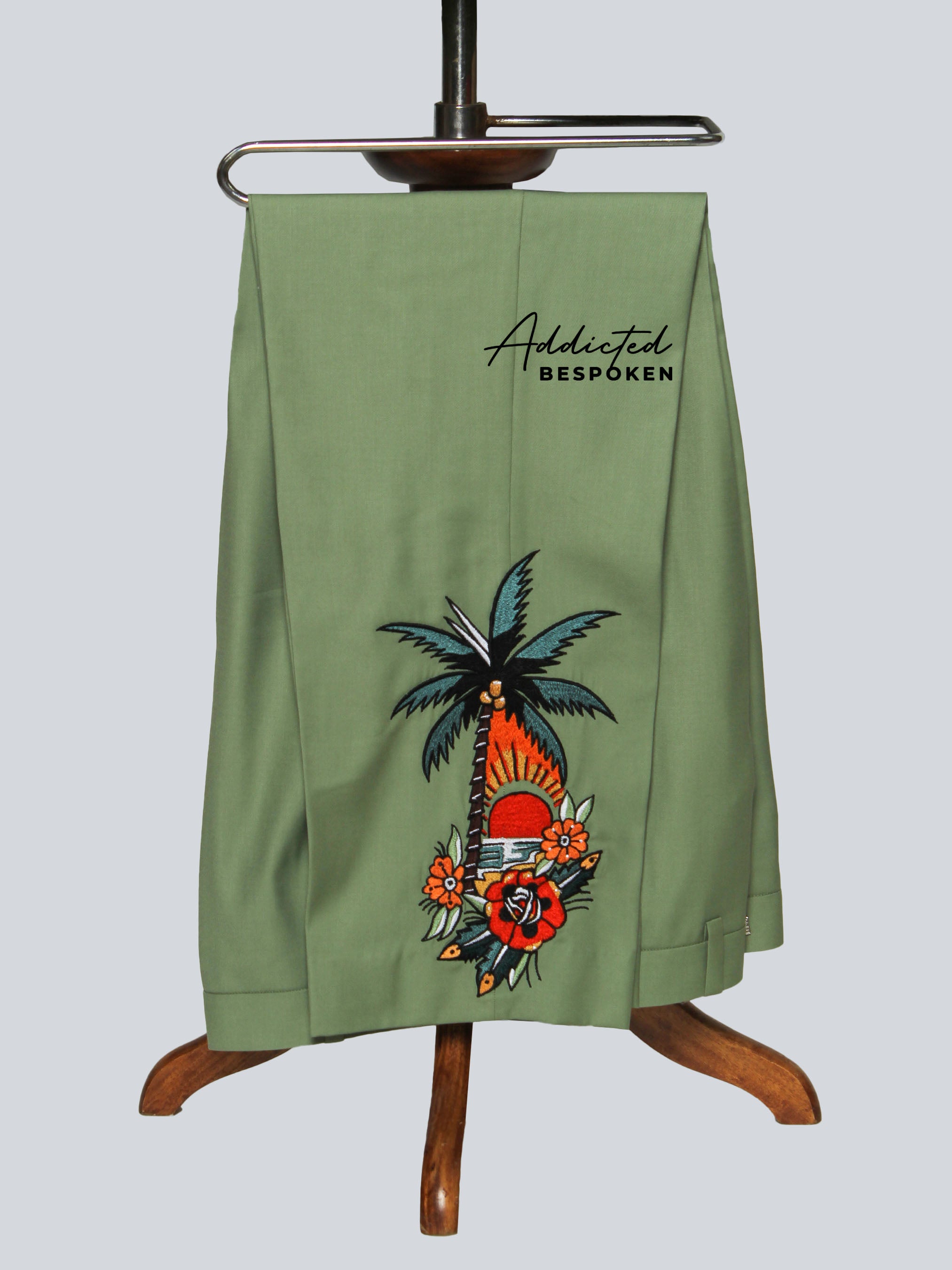 Tropical Embroidery Tailored Suit Addicted Bespoken