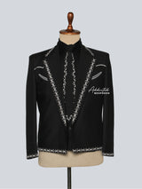 Noir Edge Embroidered Suit