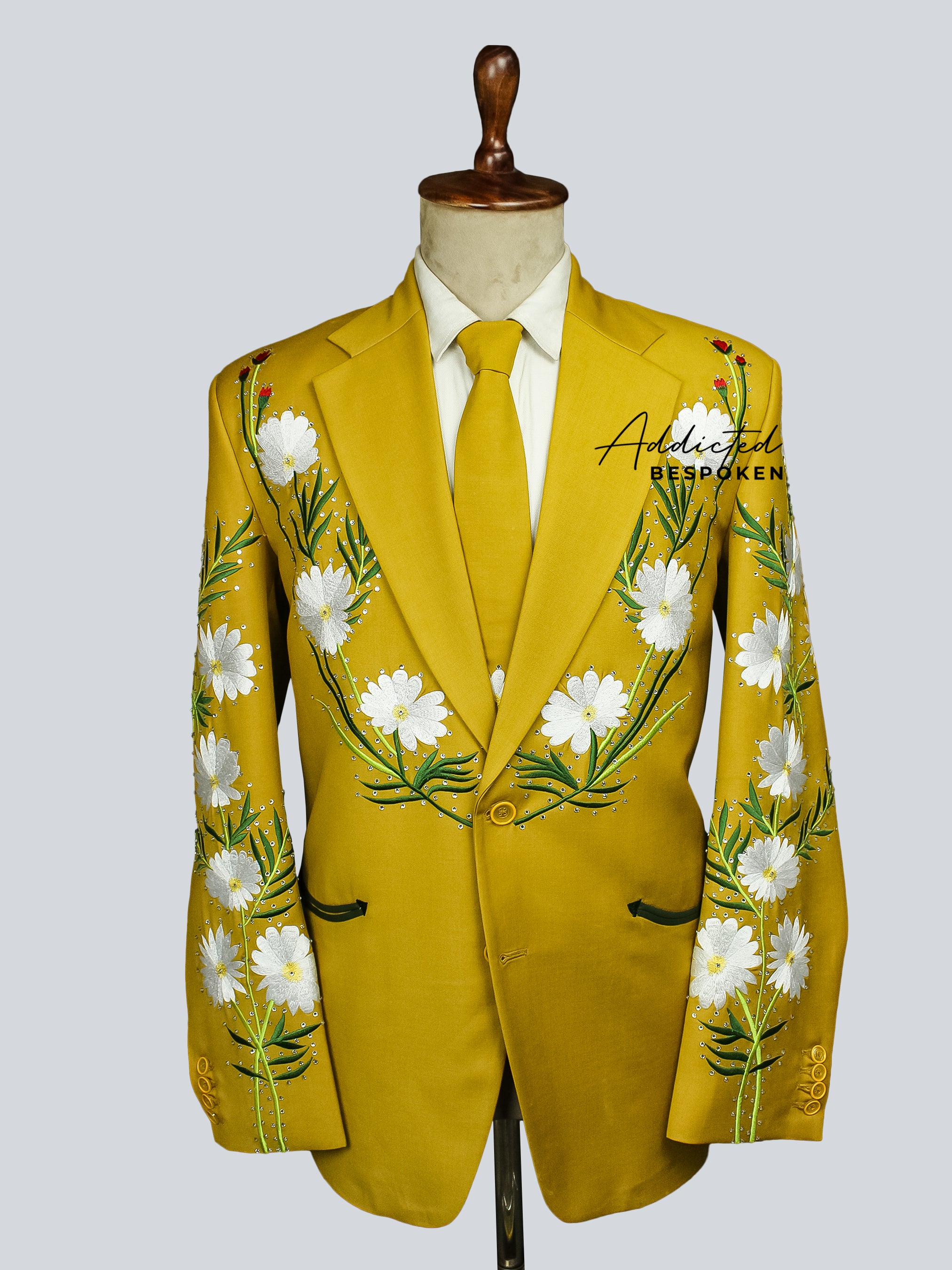 Mustard Daisy Floral Suit