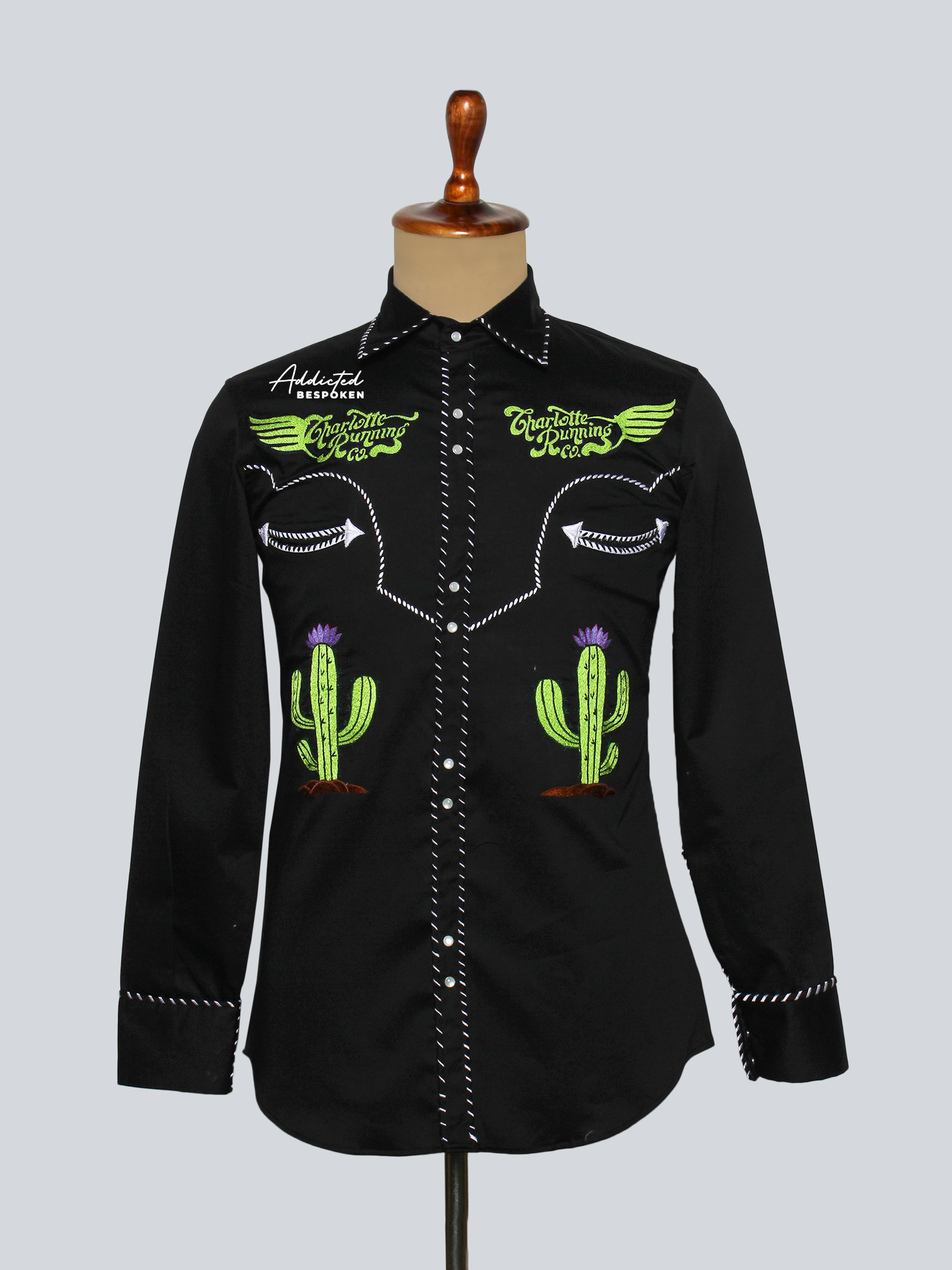 Western Cactus Embroidered Shirt