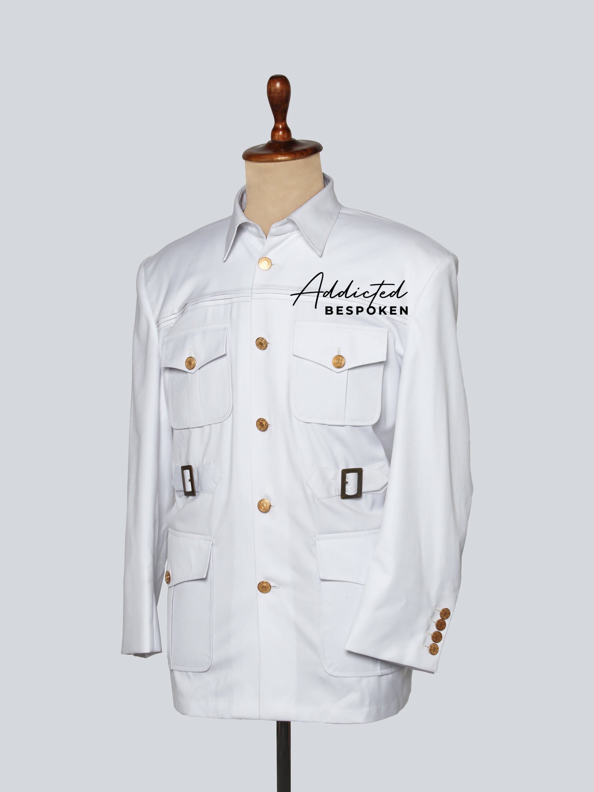 White Heritage Safari Jacket Addicted Bespoken