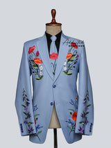 Wedding Floral Western Suit