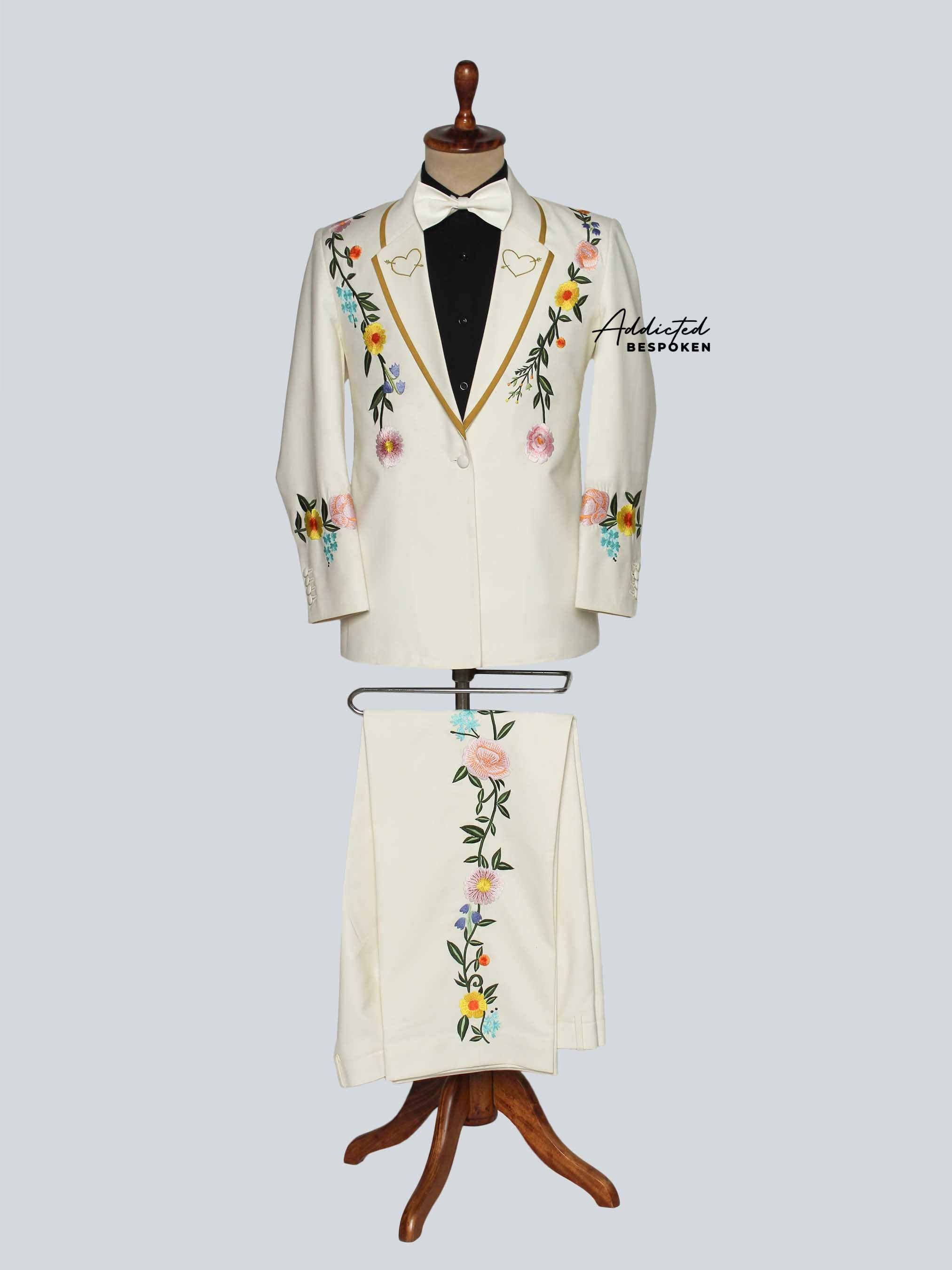 Luxury Floral Wedding Suit