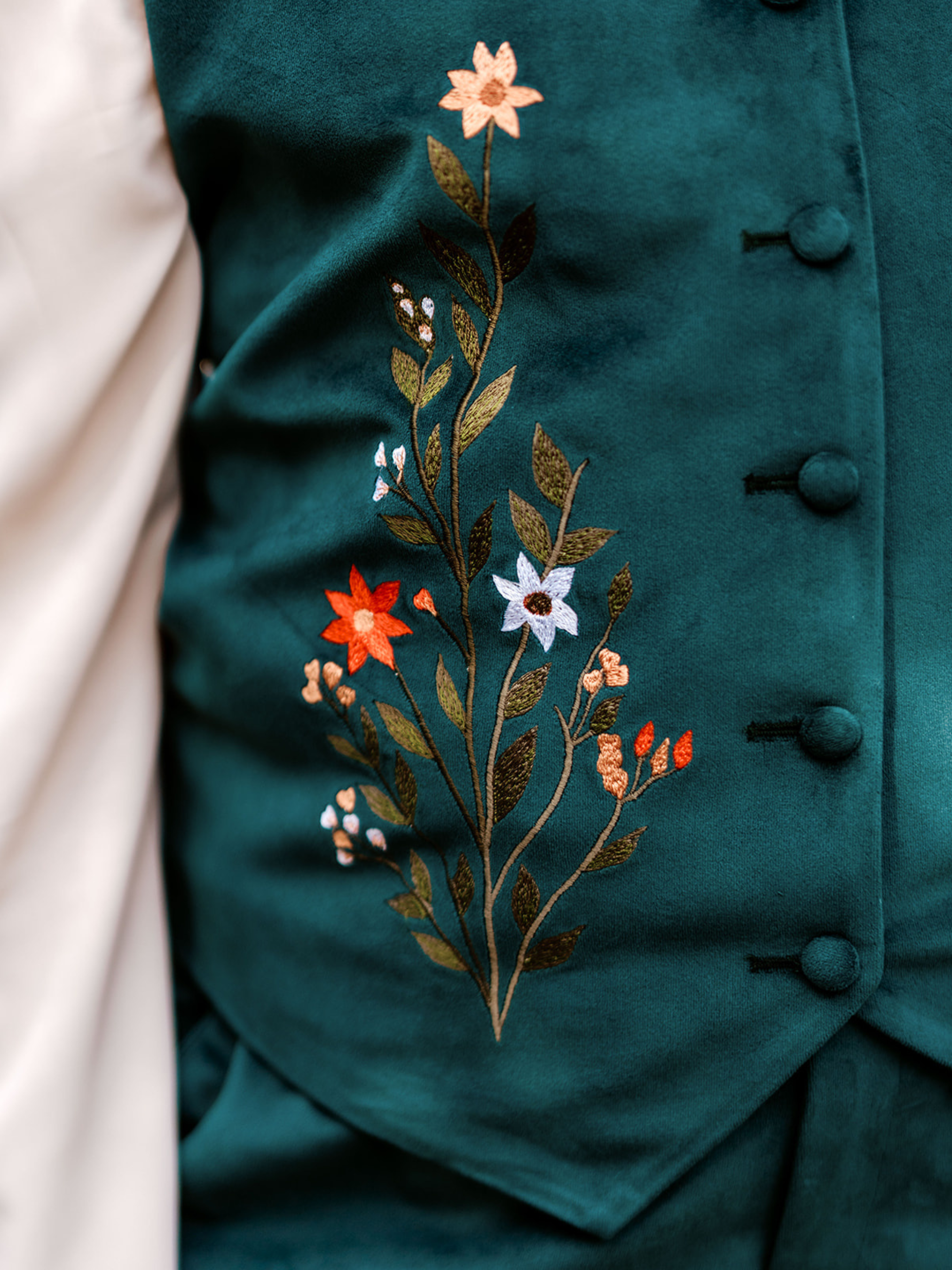 Floral Green Vest Set Addicted Bespoken